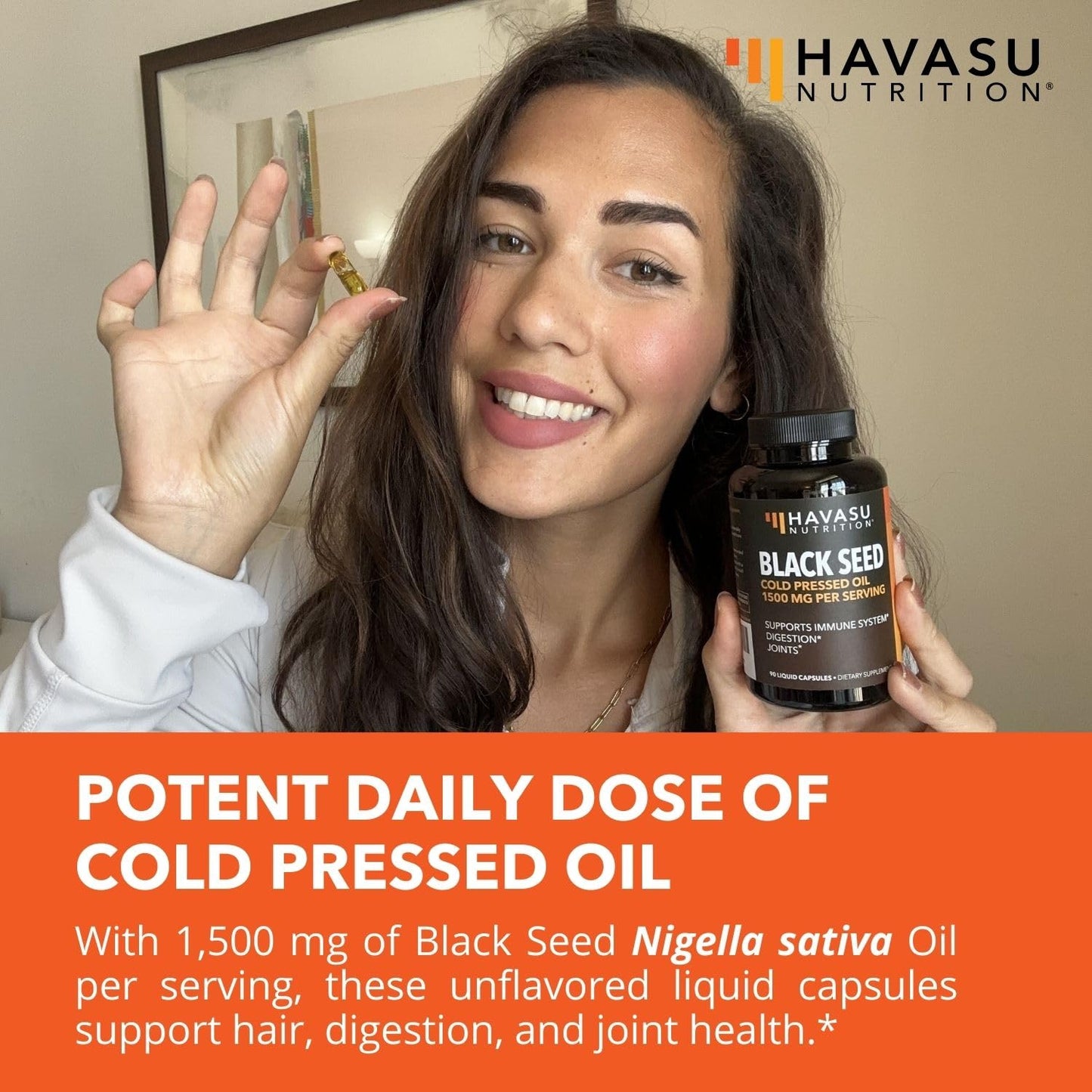 Black Seed Oil Nigella Sativa Cold-Pressed Capsules | 1500mg Black Cumin Seed Oil HAVASU NUTRITIONUS supplements