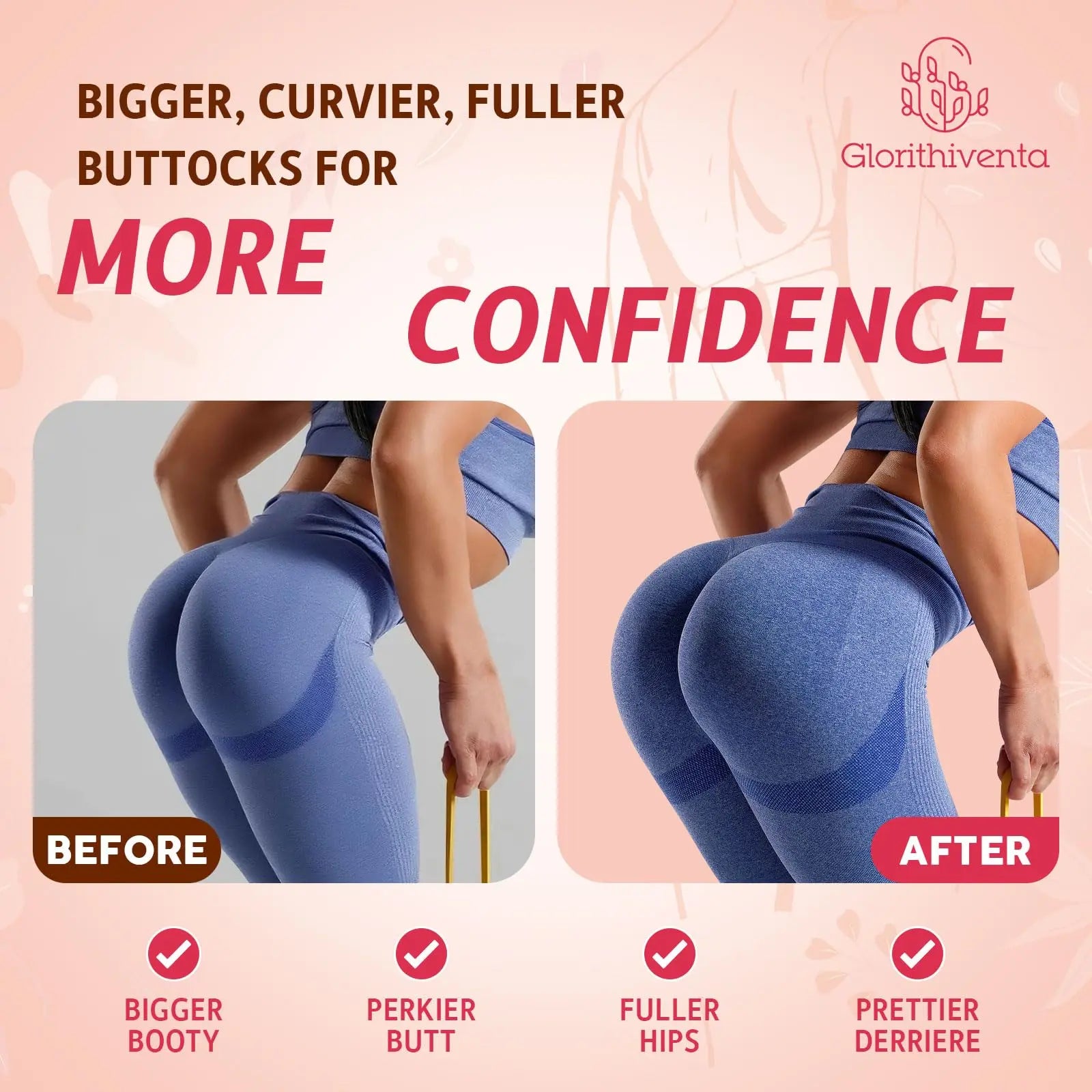 Glorithiventa Cholesterol & Booty Gummies Supplement Bundle - Plant Sterols & Stanols + CurvaBoost BBL Herb Blend & Creatine Monohydrate - Cholesterol Normal Level, Booty, Curves & Energy Glorithiventanz supplements