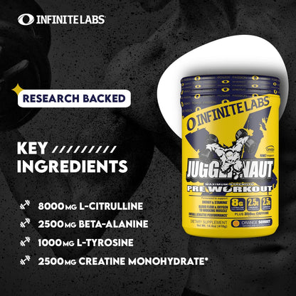 Infinite Labs Juggernaut X Ultimate Punch Pre Workout Supplement with Citrulline, Creatine Infinite LabsUS supplements
