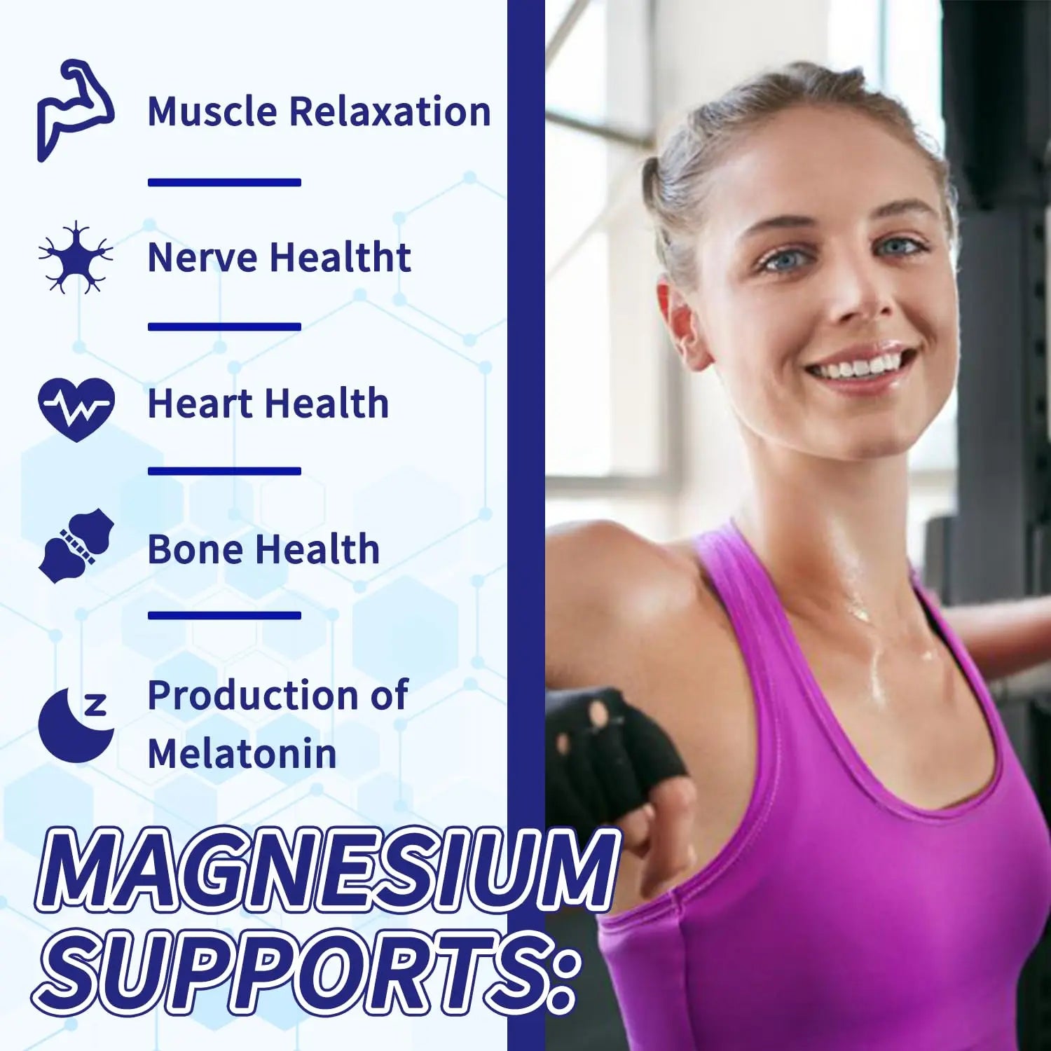 Magnesium Complex 1000mg with 8 Types - Glycinate, Citrate, Malate - Supports Muscle Relaxation, Bone Health, Energy Production & Sleep - High Absorption, Non-GMO, Vegan Capsules, 90 Count (001) ZYGCDZnz supplements