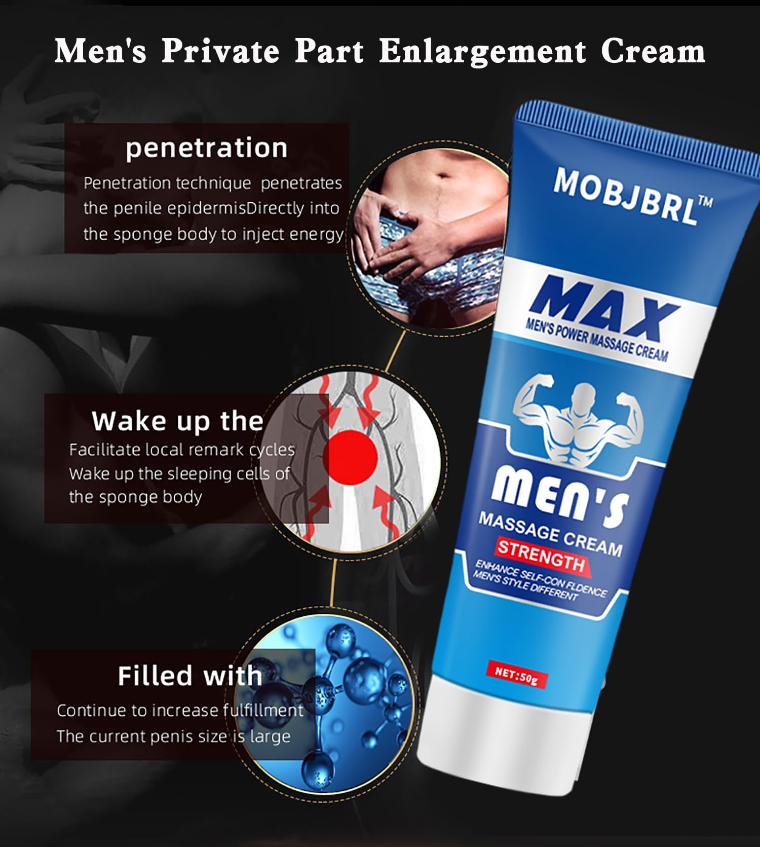 Men's Care Ultra Muscle Building Cream Ultra Growth Cream for Men's Size and Strength MOBJBRLAu supplements