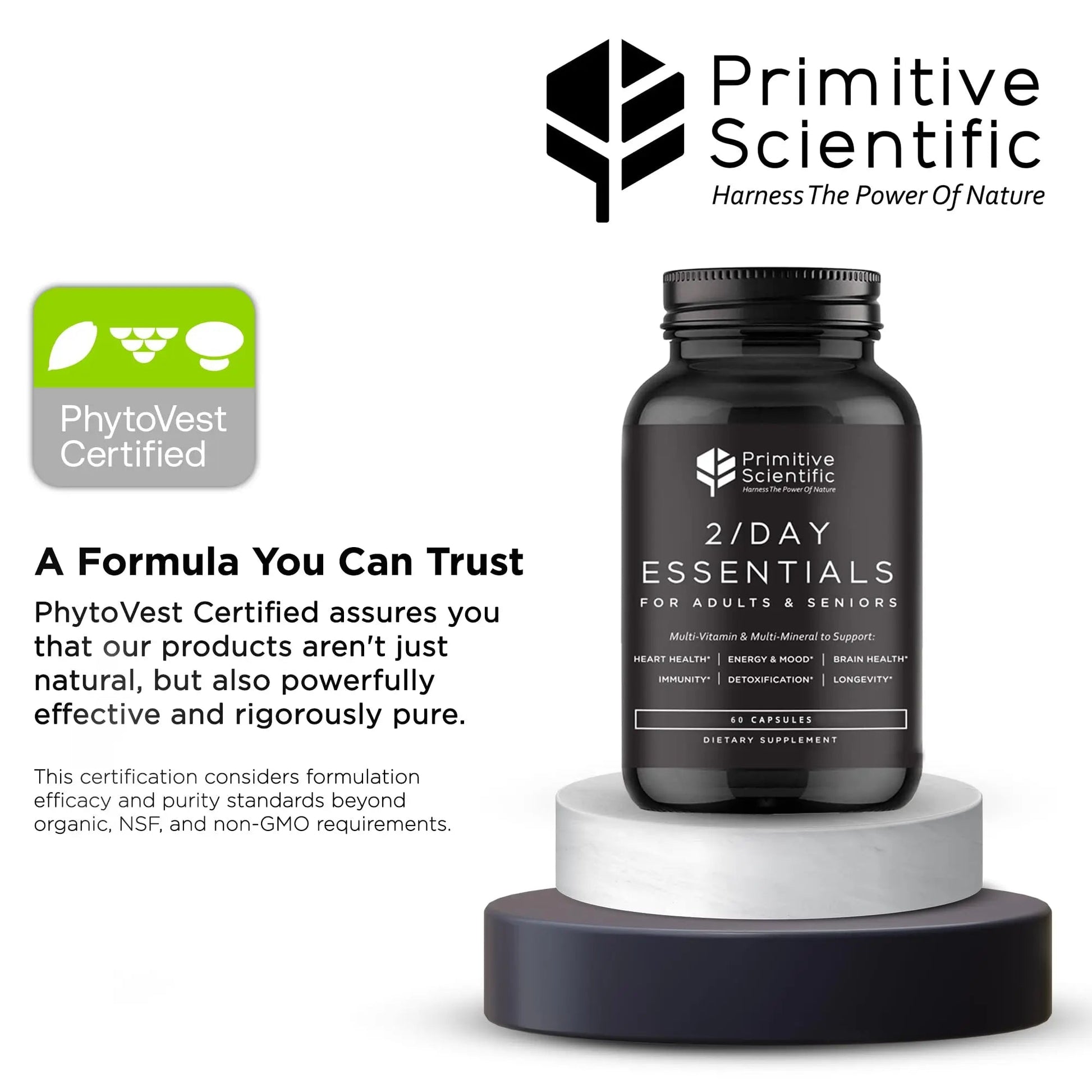 Primitive Scientific Whole Food Daily Essential Multivitamins for Adults and Seniors - 2X a Day - Vitamin A, C, D, E, B12 and Minerals Primitive ScientificAu supplements