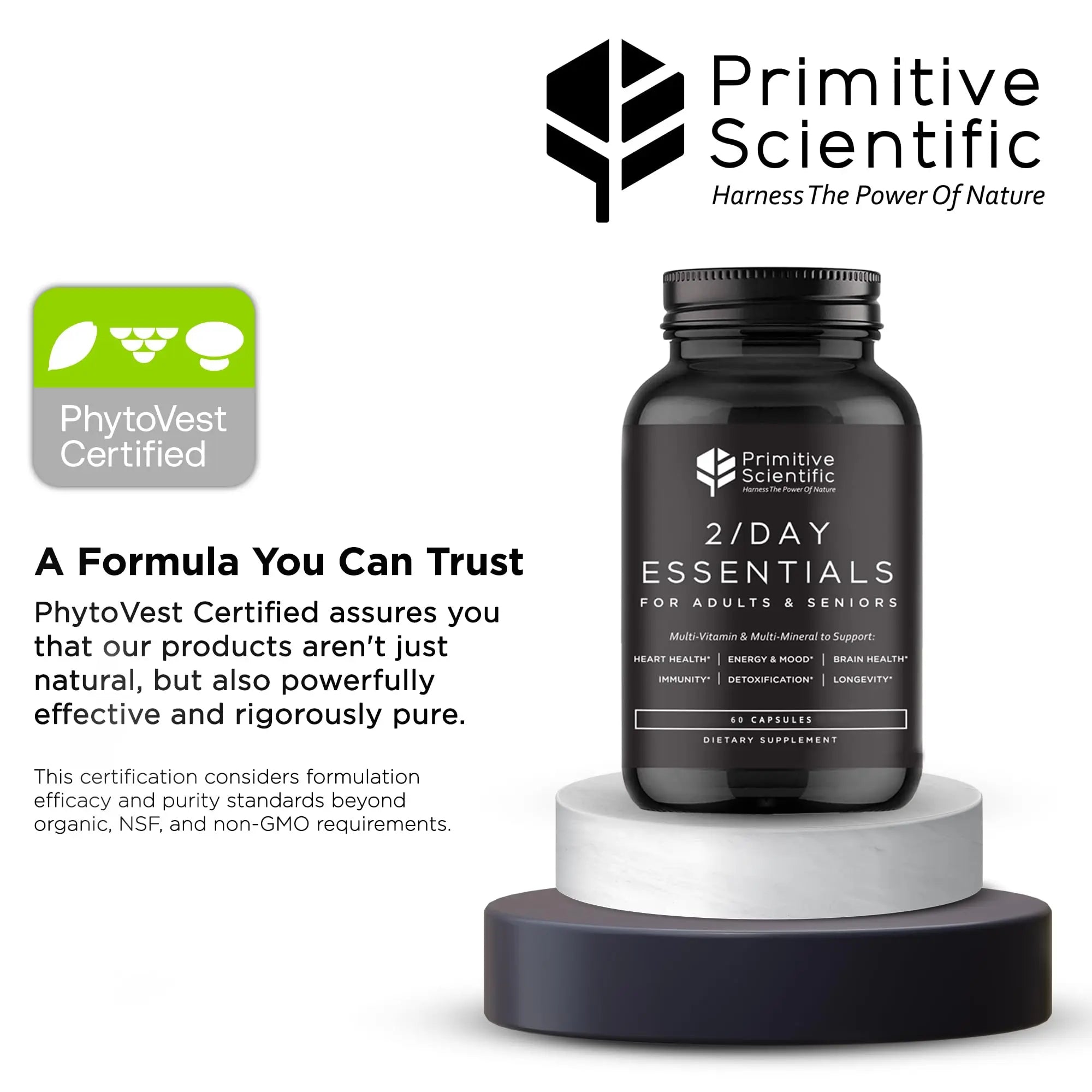 Primitive Scientific Whole Food Daily Essential Multivitamins for Adults and Seniors - 2X a Day - Vitamin A, C, D, E, B12 and Minerals Primitive ScientificAu supplements