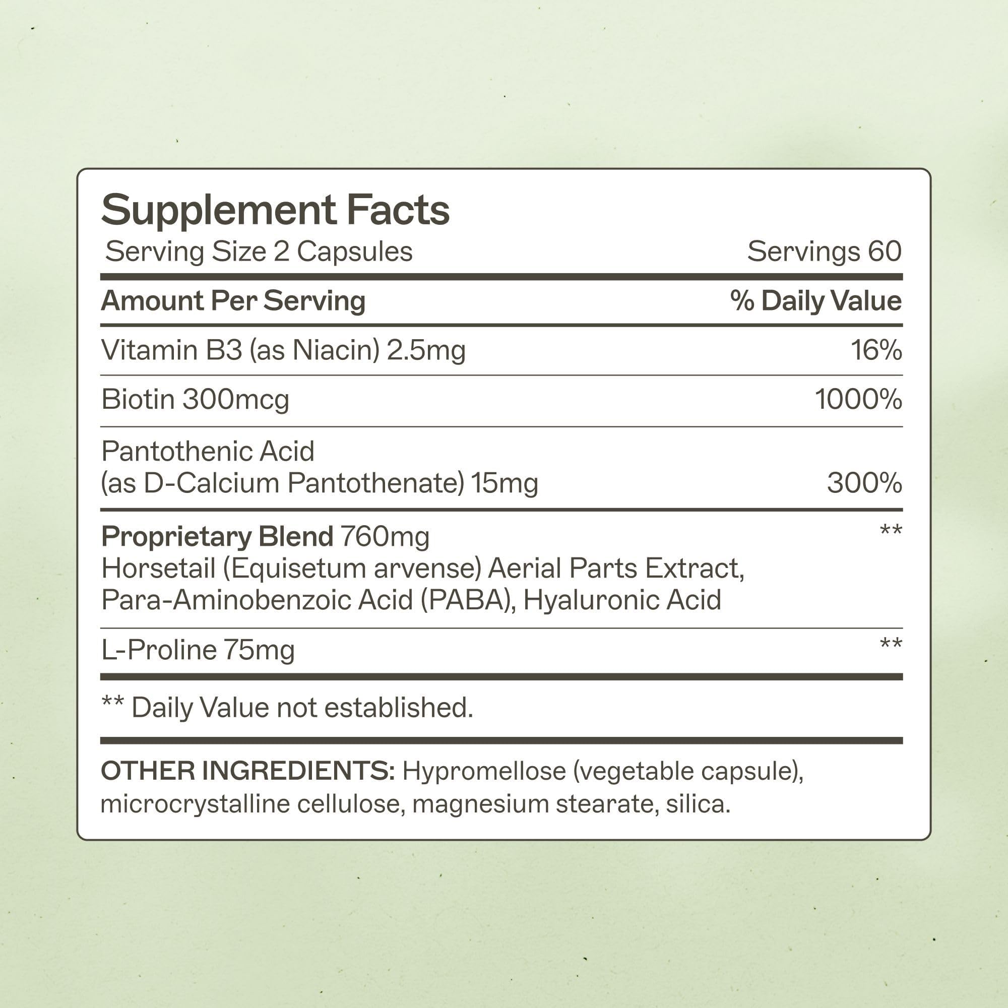 Amy Myers MD Hair Skin and Nails - Supports Strong Hair, Radiant Skin & Healthy Nails - L-Proline, Horsetail, Hyaluronic Acid - Gluten-Free - 120 Capsules (30 Servings) Amy Myers MDAu supplements