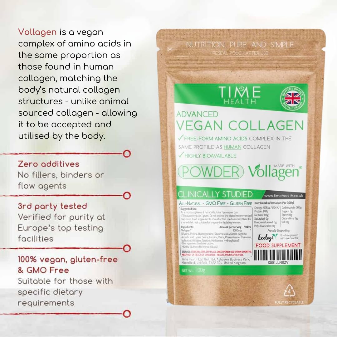 Vollagen® Advanced Vegan Collagen Powder - Amino Acid Complex in Ratio of Collagen Time HealthAu supplements
