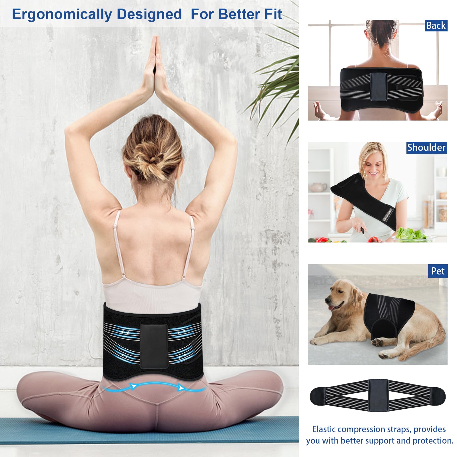 Red Light Therapy Belt, Infrared Light Therapy Device with Partition Control and Remote Control KingPavoniniAu supplements