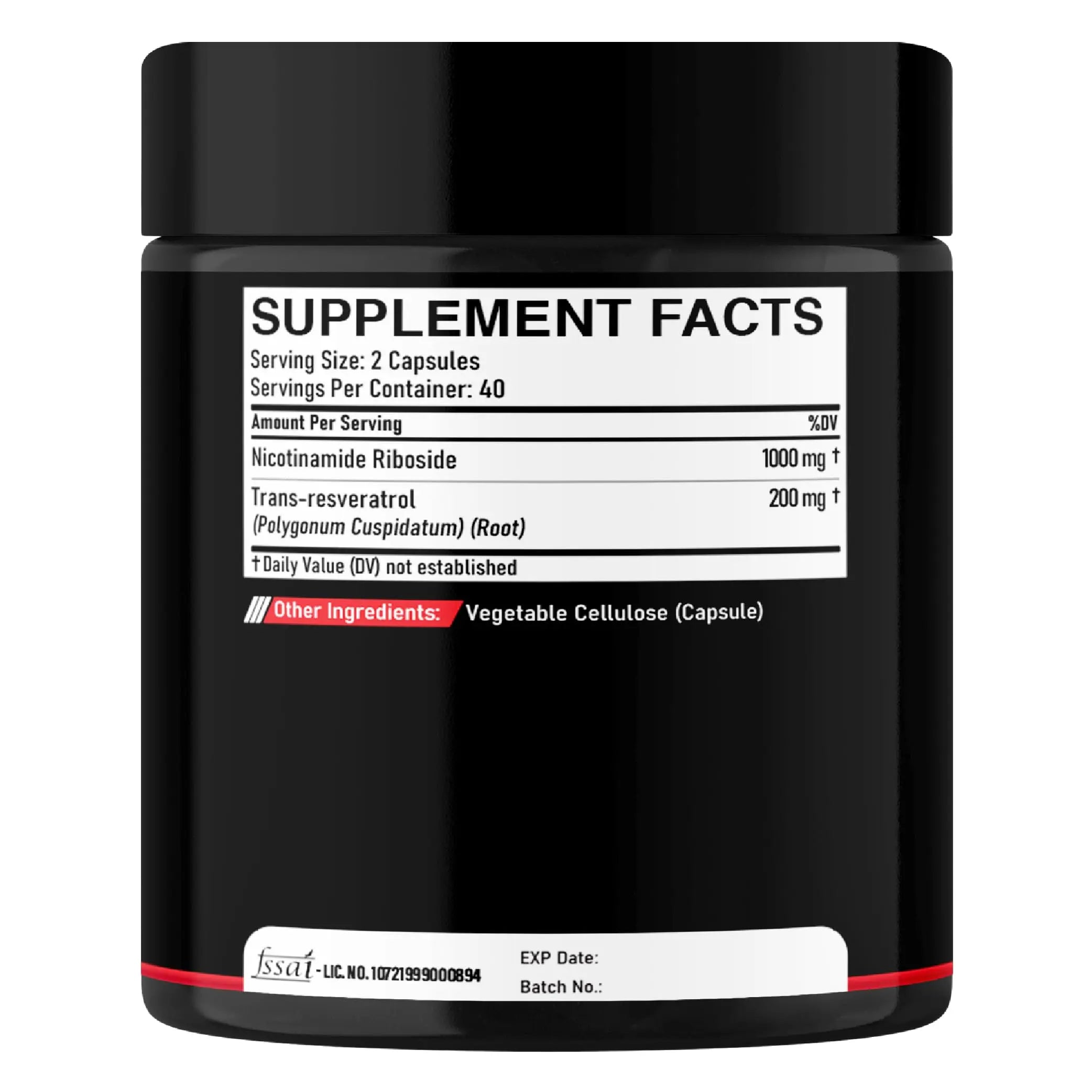 DEDICAD NAD Supplement with Nicotinamide Riboside and Trans Resveratrol - NR for Men & Women - 80 Capsules DEDICADnz supplements