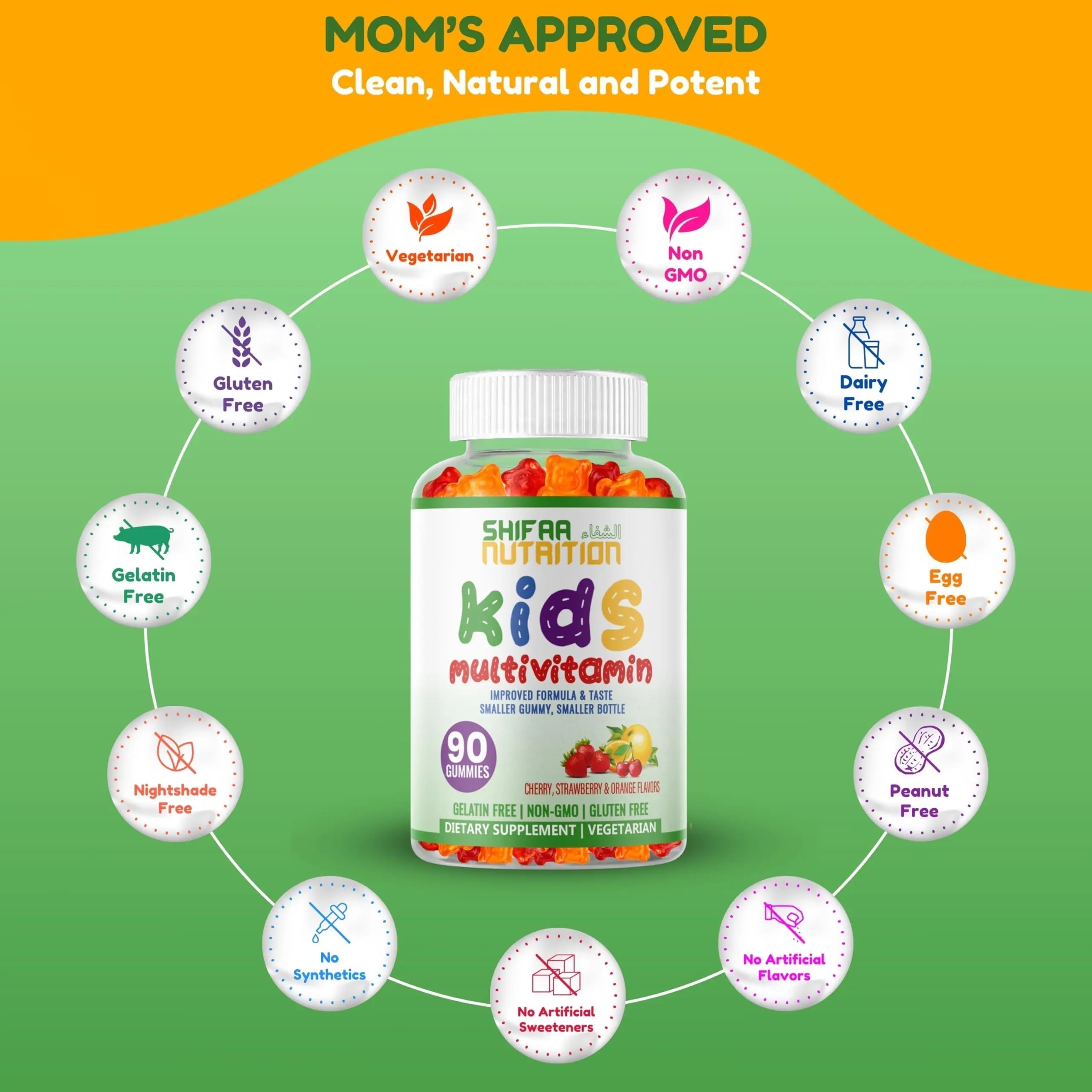 SHIFAA NUTRITION Halal Kids Multivitamin Gummies, 45-90 Days Supply, with All Essential Kids Vitamins SHIFAA NUTRITIONAu supplements