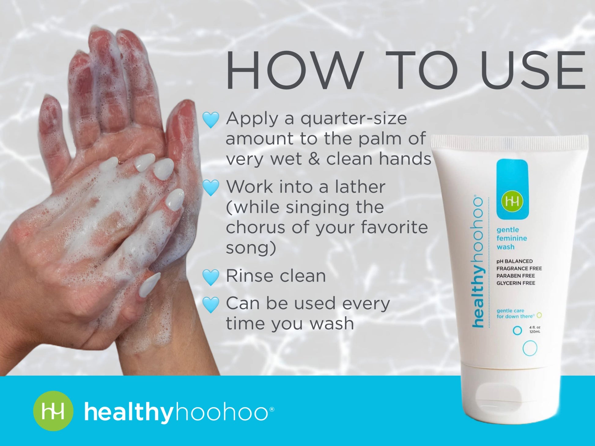 healthy hoohoo Gentle Feminine Wash - Organic Ingredients, pH Balanced, Fragrance Free healthy hoohooAu supplements