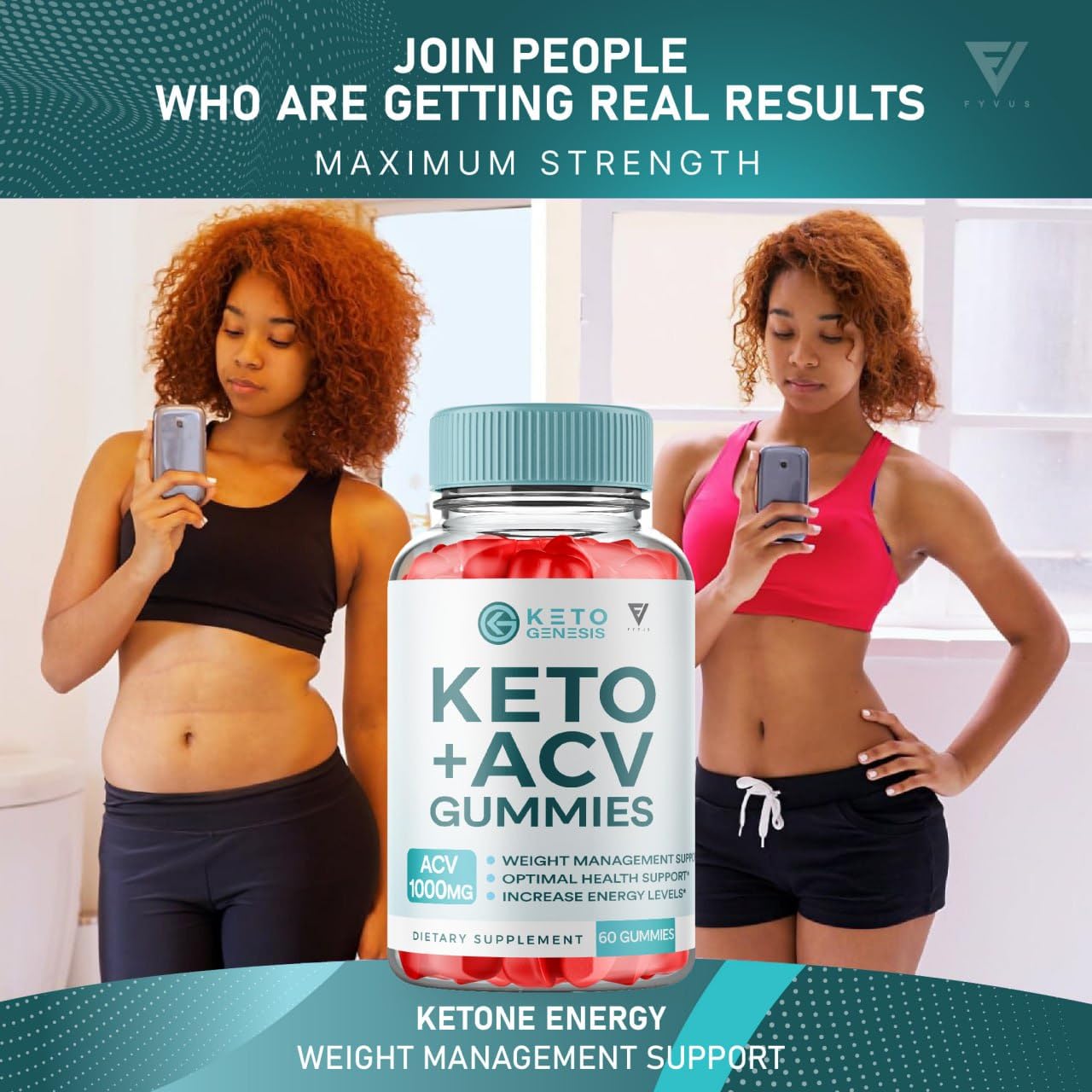 Keto Genesis Keto ACV Gummies Advanced Weight Loss, Ketogenesis Keto + ACV 1000MG FyvusUS supplements