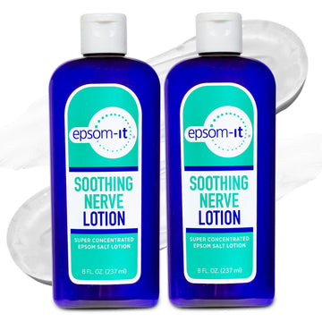Epsom-It Soothing Nerve Lotion - Epsom Salt Magnesium Lotion, Topical Magnesium Cream with Capsaicin & Arnica to Provide Comfort for Legs, Knee and Feet, 8.0 oz., 2-Pack EPSOM-ITAu supplements
