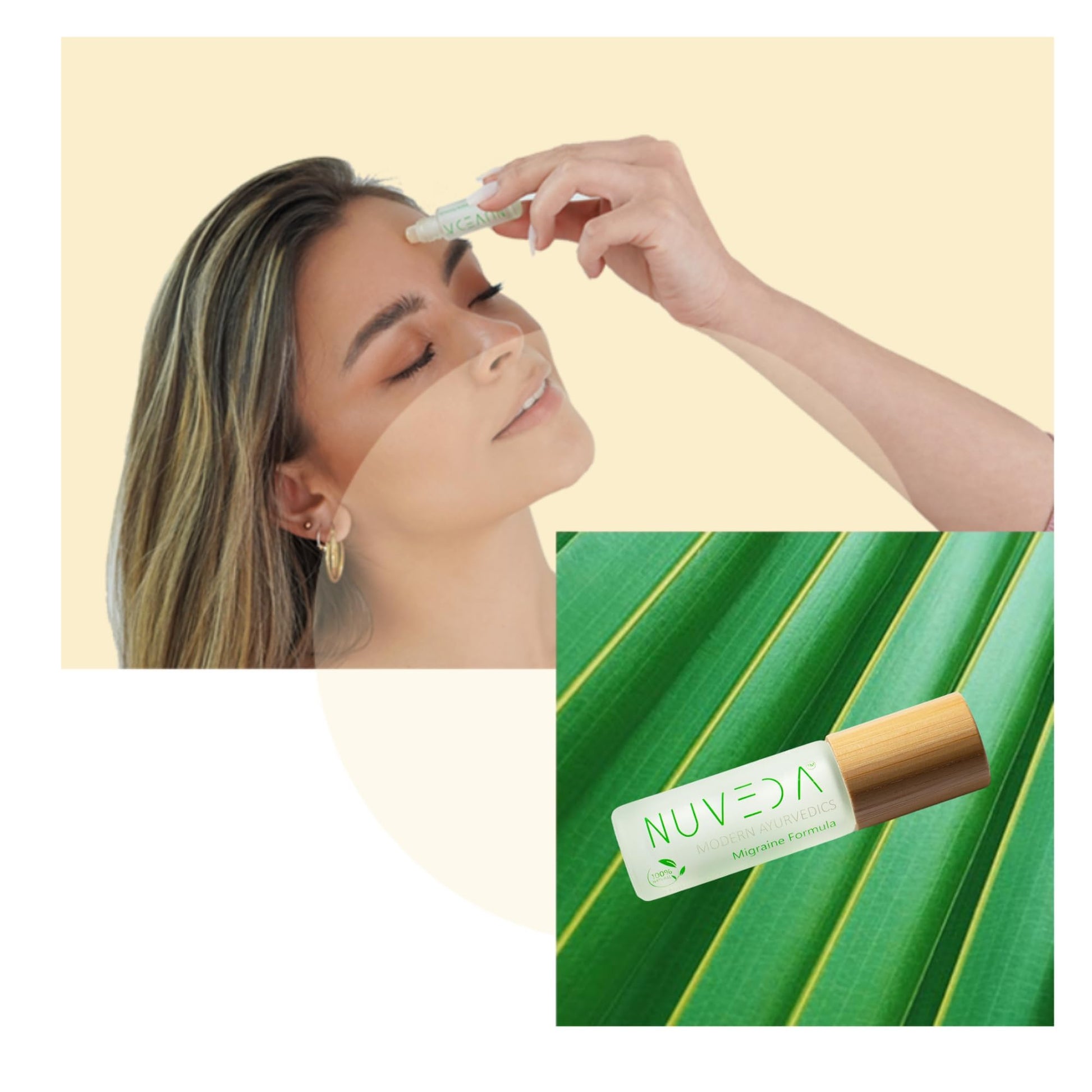 NUVEDA® Advanced Migraine Formula - All Natural Headache Stick | Modern Ayurvedic, Roll On Stick | Therapeutic Grade Essential Oil Aromatherapy | Made in USA NUVEDAAu supplements
