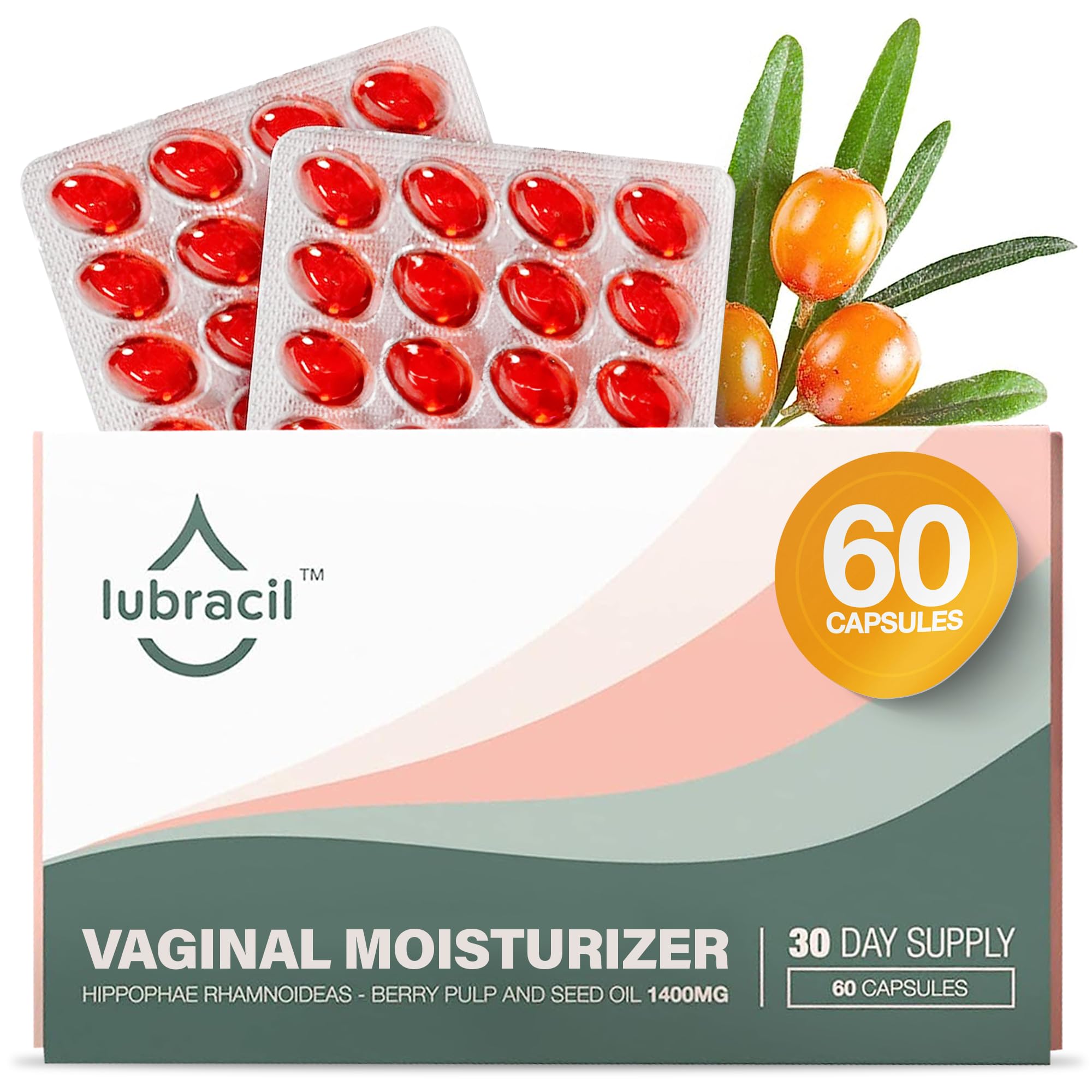 Lubracil – Moisturizer, Feminine Products for Dryness Ease with Sea Buckthorn, Omega 6, 7, & 9 LubracilAu supplements