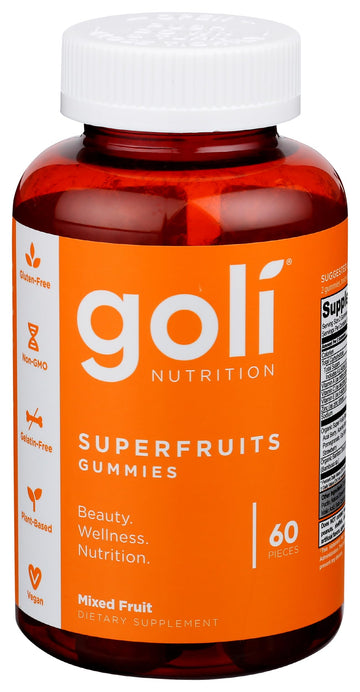 Goli Nutrition, Gummies Superfruits Mixed Fruit, 60 Count GoliAu supplements
