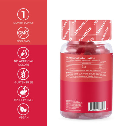Kids Iron Gummies – Iron Supplement for Kids – Energy & Immune System – Vegan novominsUS supplements