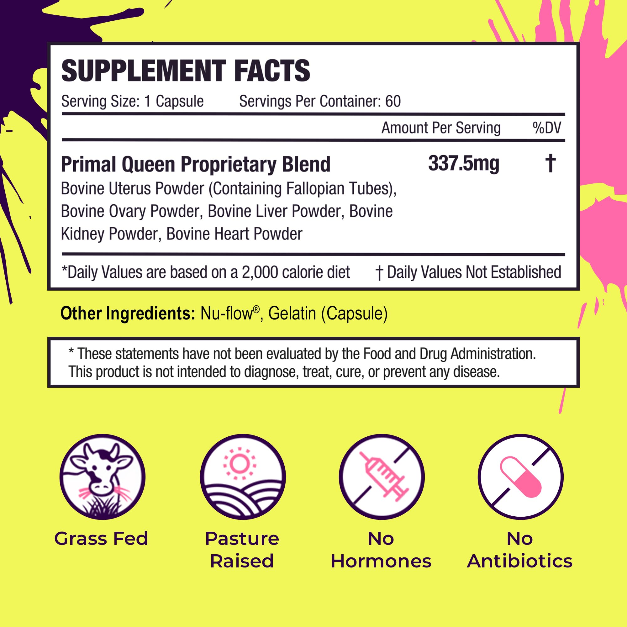 Primal Queen Female-Optimized Beef Organ Superfood Supplement (Beef Liver, Kidney, Heart, & 3 More) - 100% Grass Fed, Pasture Raised - 3rd Party & Clinically Tested Primal QueenAu supplements
