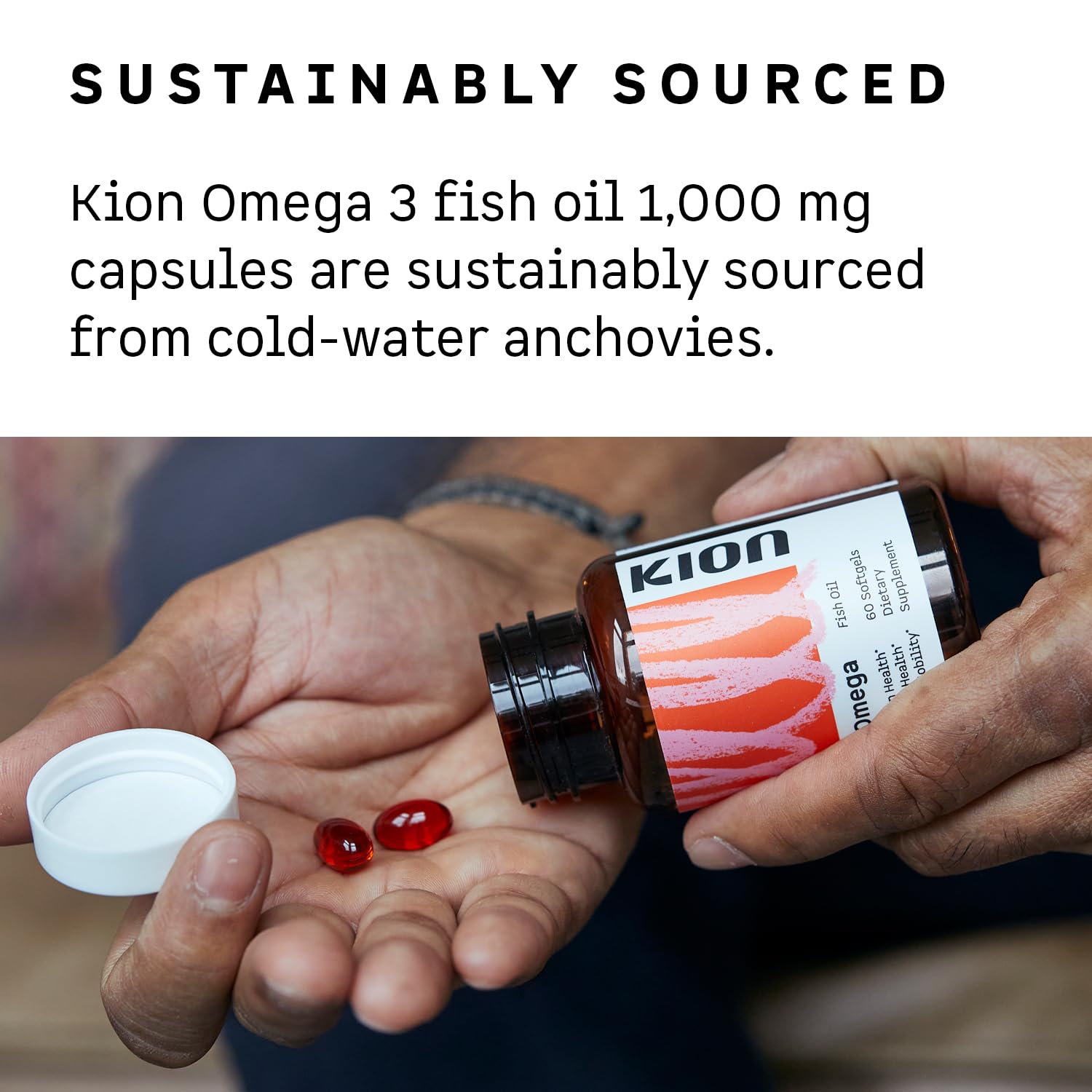 Kion Omega - Omega 3 Fatty Acid Supplements - DHA Supplements - Mini Fish Oil Softgels - Omega 3 DHA EPA Fish Oil Pills - Fish Oil 1,000 mg - 30 Servings KionAu supplements