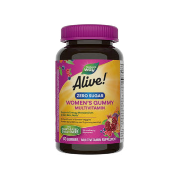 Nature’s Way Alive! Zero Sugar Women's Gummy Multivitamins, Energy Metabolism*, Hair, Skin, Nails*, B-Vitamins Nature's WayAu supplements