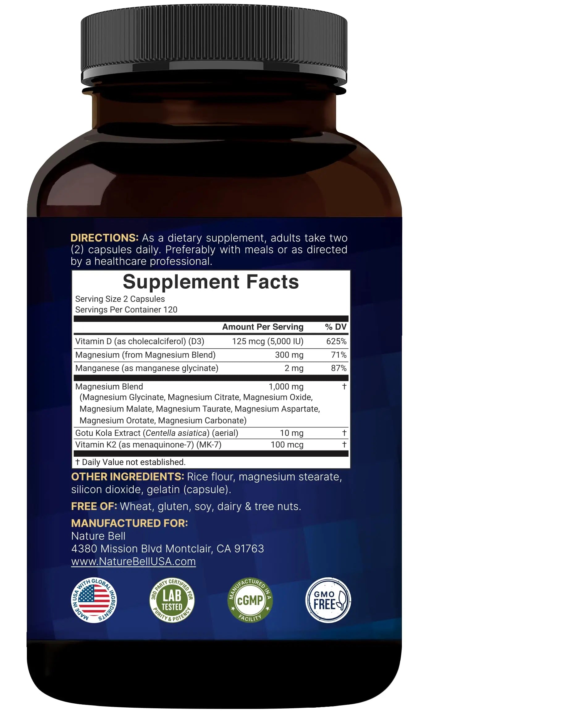 NatureBell 12-in-1 Magnesium Complex 1000mg, 4-Months Supply – Magnesium Glycinate, Citrate, Taurate, Malate, & More – High Absorption Formula for Men & Women – Chelated & Purified – 240 Capsules NatureBellnz supplements