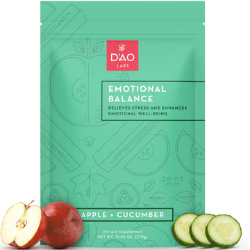 D'AO Labs Emotional Balance - Emotional Balance Powder - Calm & Stress Relief - Effervescent Powder with Apple-Cucumber Flavor - Xiao Yao San Traditional Chinese Herbal - 30 Individual Servings DAO LabsAu supplements