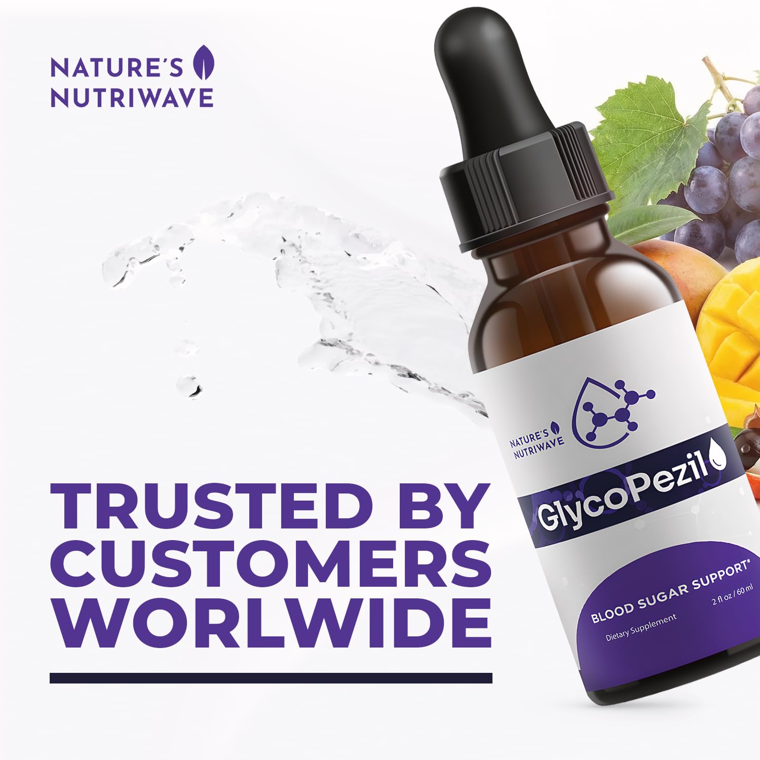 GlycoPezil – Daily Liquid Botanical Supplement with Chromium, Maca Root, Ginseng & Plant Extracts – Clean, Stimulant-Free Formula – GMP-Certifed, Non-GMO, Made in USA - 2 fl oz, 1 Month Supply Nature’s NutriWaveAu supplements