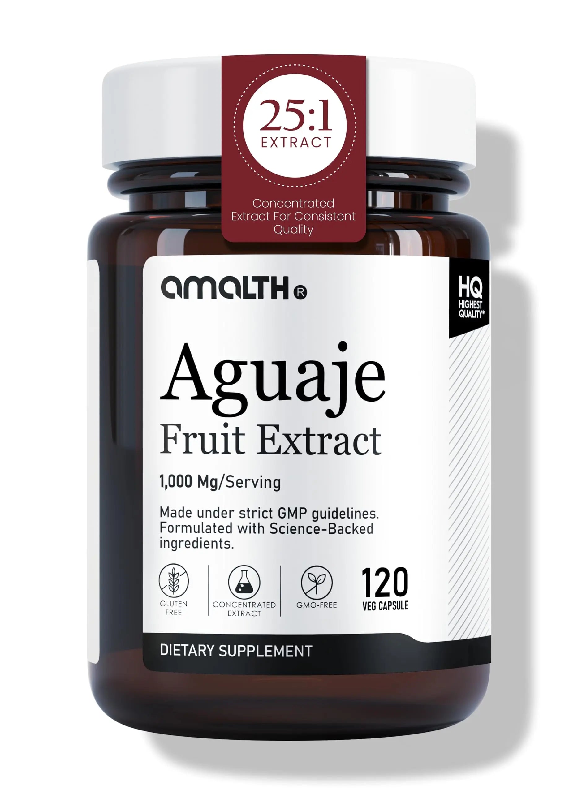Amalth Aguaje Curves Capsule for Women 1000 mg- Extra Strength from Peru Natural Supplements- 120 Capsules Non- GMO Premium Quality Pills AMALTHAu supplements