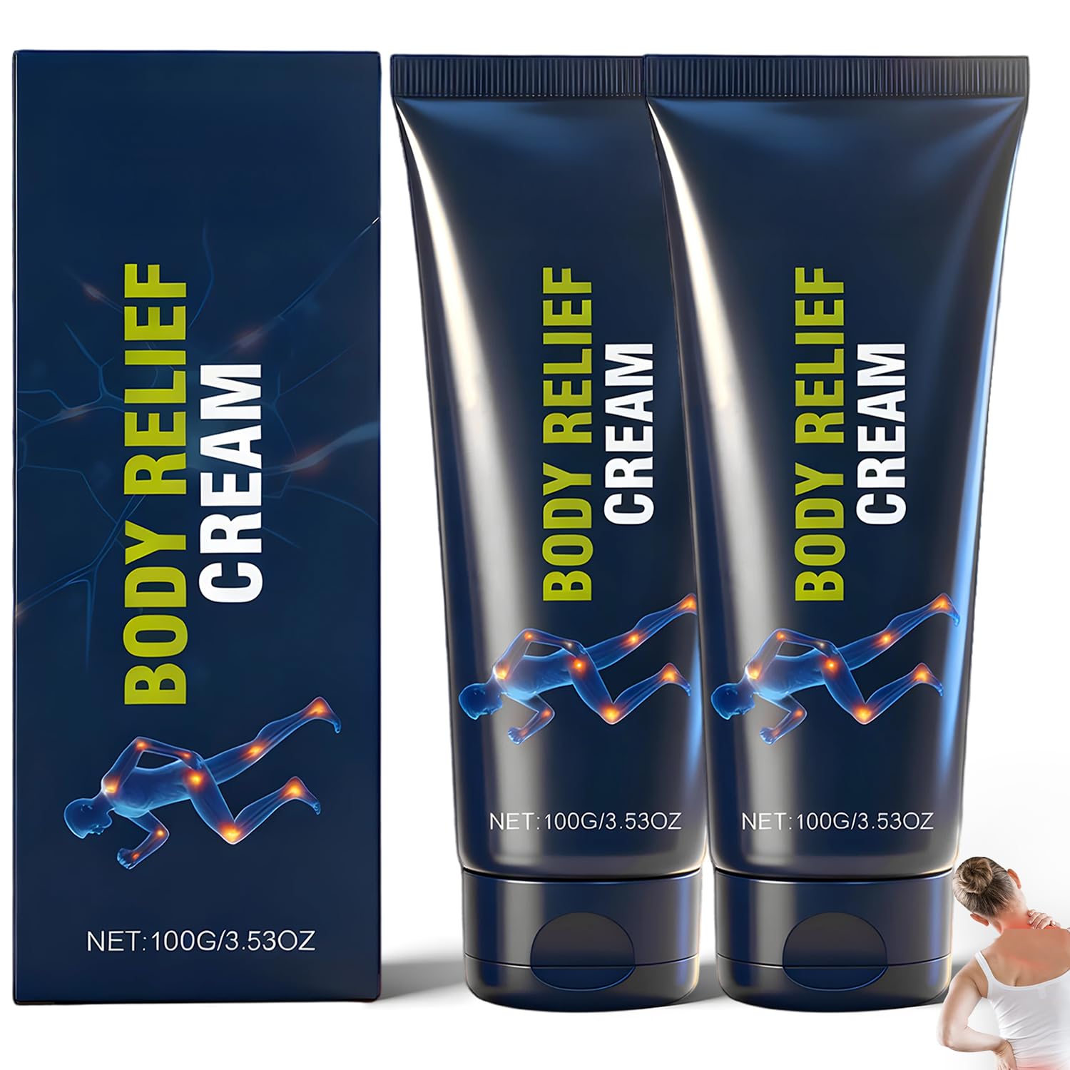 Relief Cream, Suitable for feet, Hands, Legs, Muscles, Joints and Waist, Mild & All Natural (2PCS) TRWLCFFAu supplements