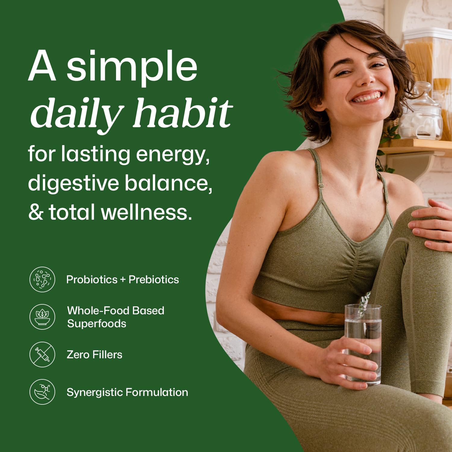 ColonBroom Superfood Greens Powder Supplement | Super Greens Juice Powder with Probiotics, Prebiotics, Spirulina & Chlorella | Natural for Energy, Immunity, Digestion & Detox Support | 28 Servings ColonBroomAu supplements