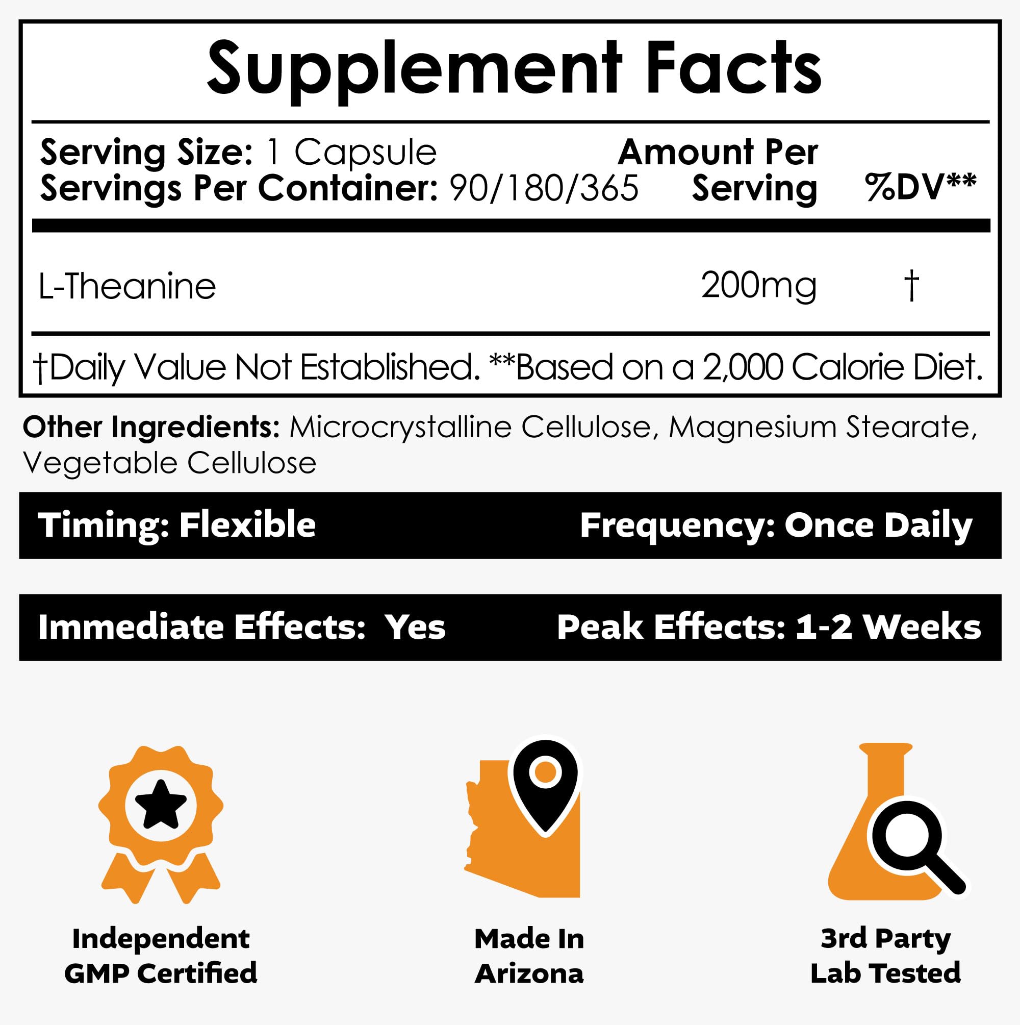 Nootropics Depot L-Theanine Capsules 200mg (180 Count) | Promotes Relaxation | Supports Healthy Stress Levels + Sleep Cycles | Promotes Cognitive Function + Focus | Amino Acid Supplement Nootropics DepotAu supplements