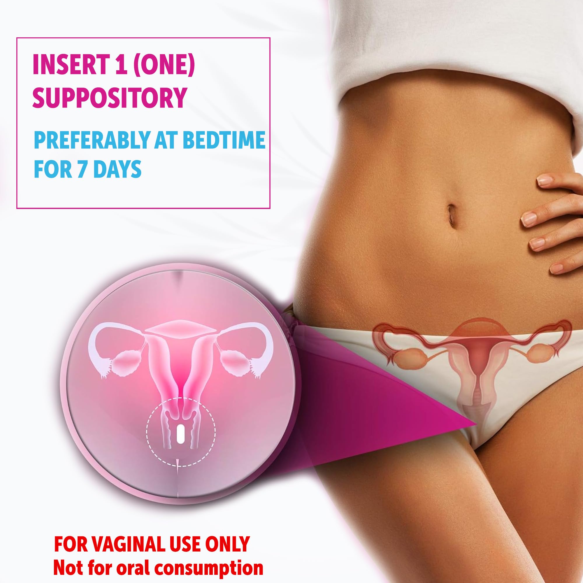 HealthFare Feminiva Boric Acid Vaginal Suppositories - 30 Count, 600mg, Intimate Health Support - 100% HealthfareAu supplements