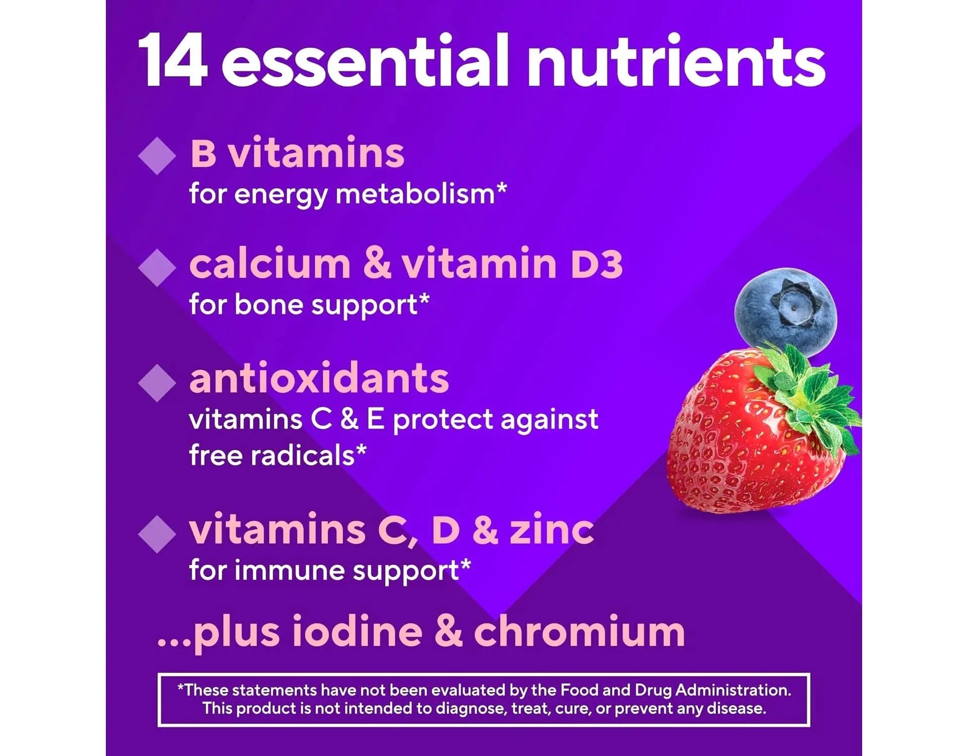 Vitafusion 150 Count with Vitamins A, C, D, E, B-6 and B-12 Womens Multivitamin Gummies, Berry Flavored Daily Vitamins for Women VitafusionAu supplements