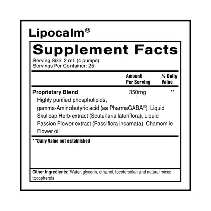 Quicksilver Scientific LipoCalm - Liposomal GABA with Herbs for Relaxation Support - Chamomile, Passionflower Herb & Skullcap Supplement for Peace of Mind & Sleep Calm Support (1.7oz / 50ml) Quicksilver ScientificUS supplements