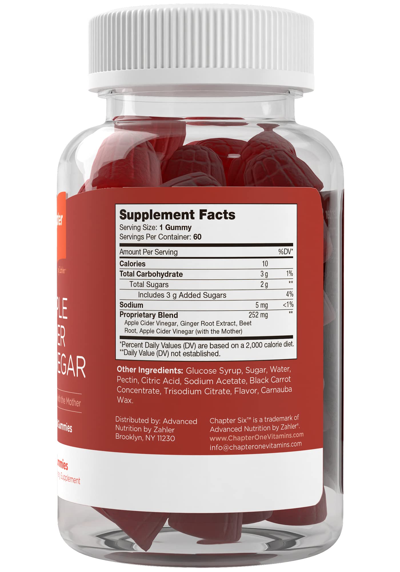 Zahler - Apple Cider Vinegar Gummies Kosher & Delicious ACV for Women Men Raw ZahlerAu supplements