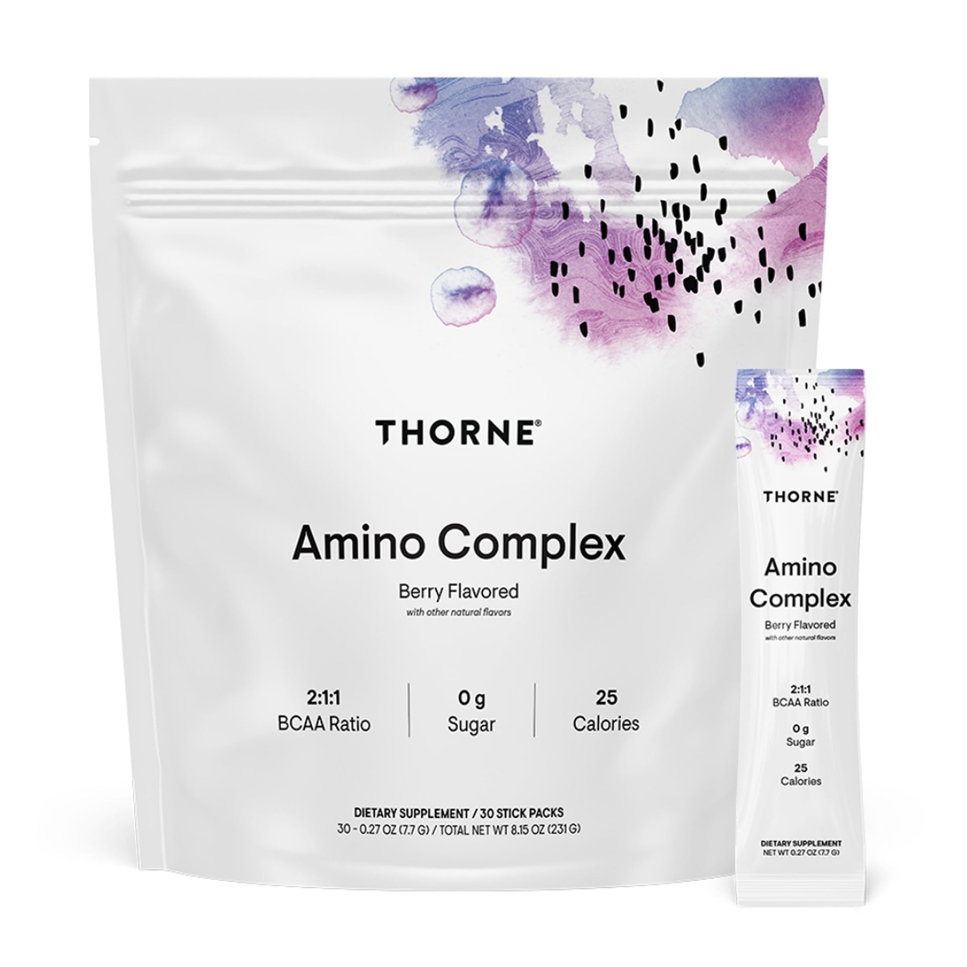 THORNE - Amino Complex - Clinically-Validated EAA and BCAA Powder for Pre or Post-Workout - Promotes Lean Muscle Mass & Exercise Recovery* - NSF Certified for Sport - 30 Servings - 8.15 Oz - Berry THORNEAu supplements