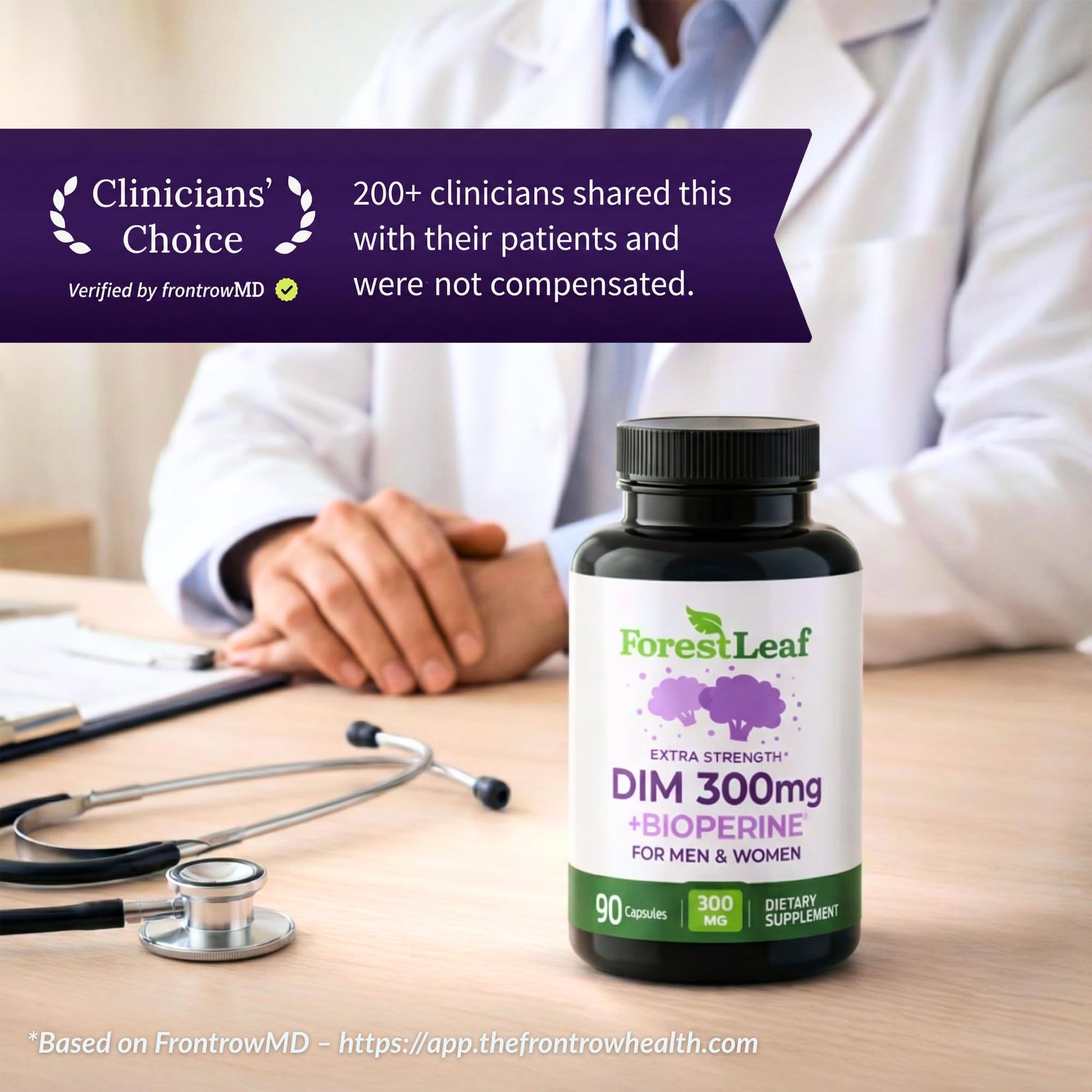 ForestLeaf DIM Supplement - 300mg DIM Estrogen Supplement for Women/Men - Diindolylmethane with BioPerine Black Pepper - Support for Detox, Metabolism, Hormone Balance & Menopause - 90 Caps ForestLeafAu supplements