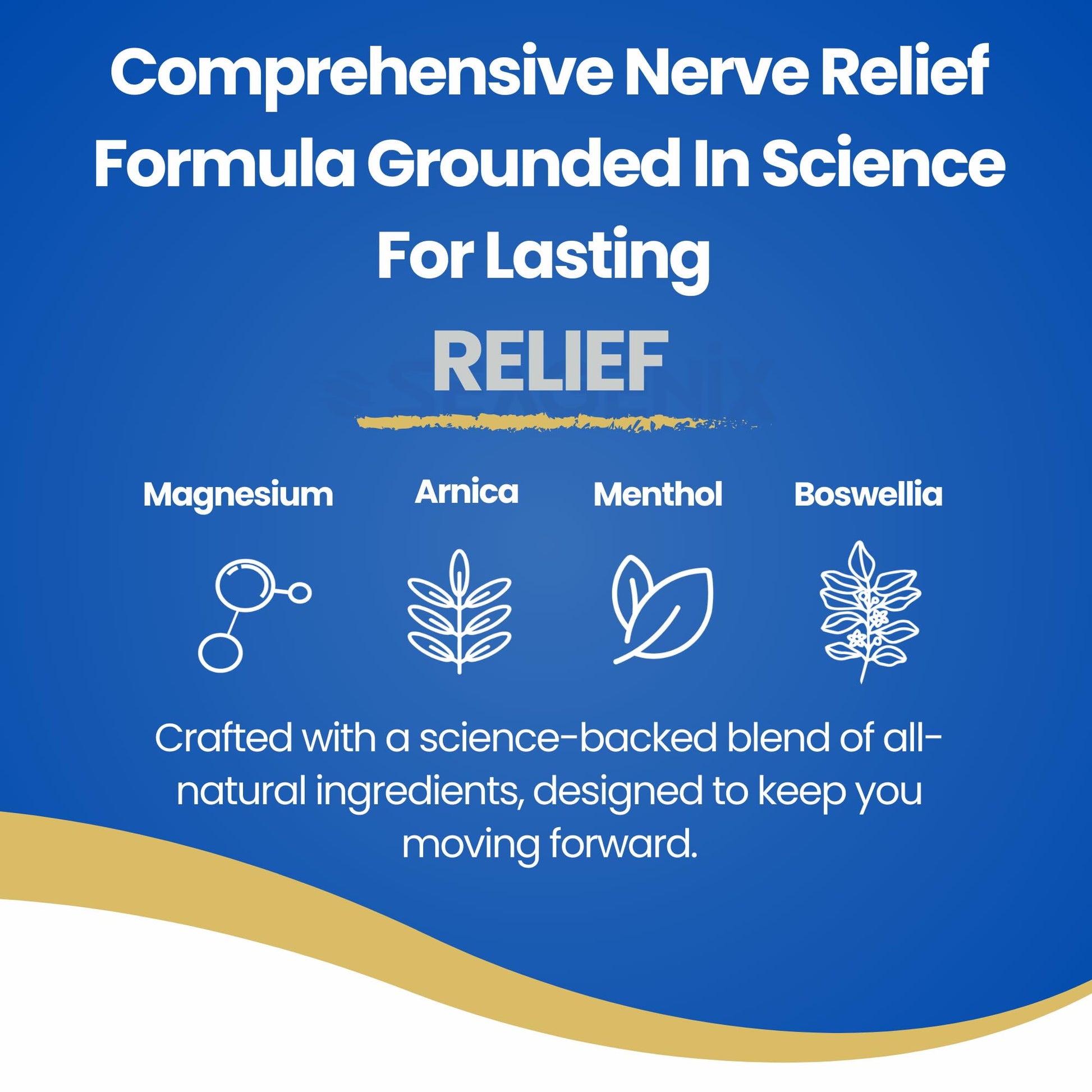 Seagenix Nerve Relief Muscle Foam - Nerve Spray Magnesium - Arnica - Boswellia - Menthol Formula - Nerve and Muscle Relief – Fast-Acting with Magnesium Sulfate - 150 ml - 1 Count SeagenixAu supplements