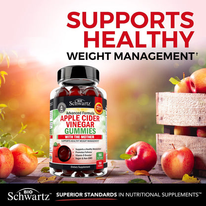 Apple Cider Vinegar Gummies for Weight Loss - ACV Gummies with The Mother BioSchwartzUS supplements