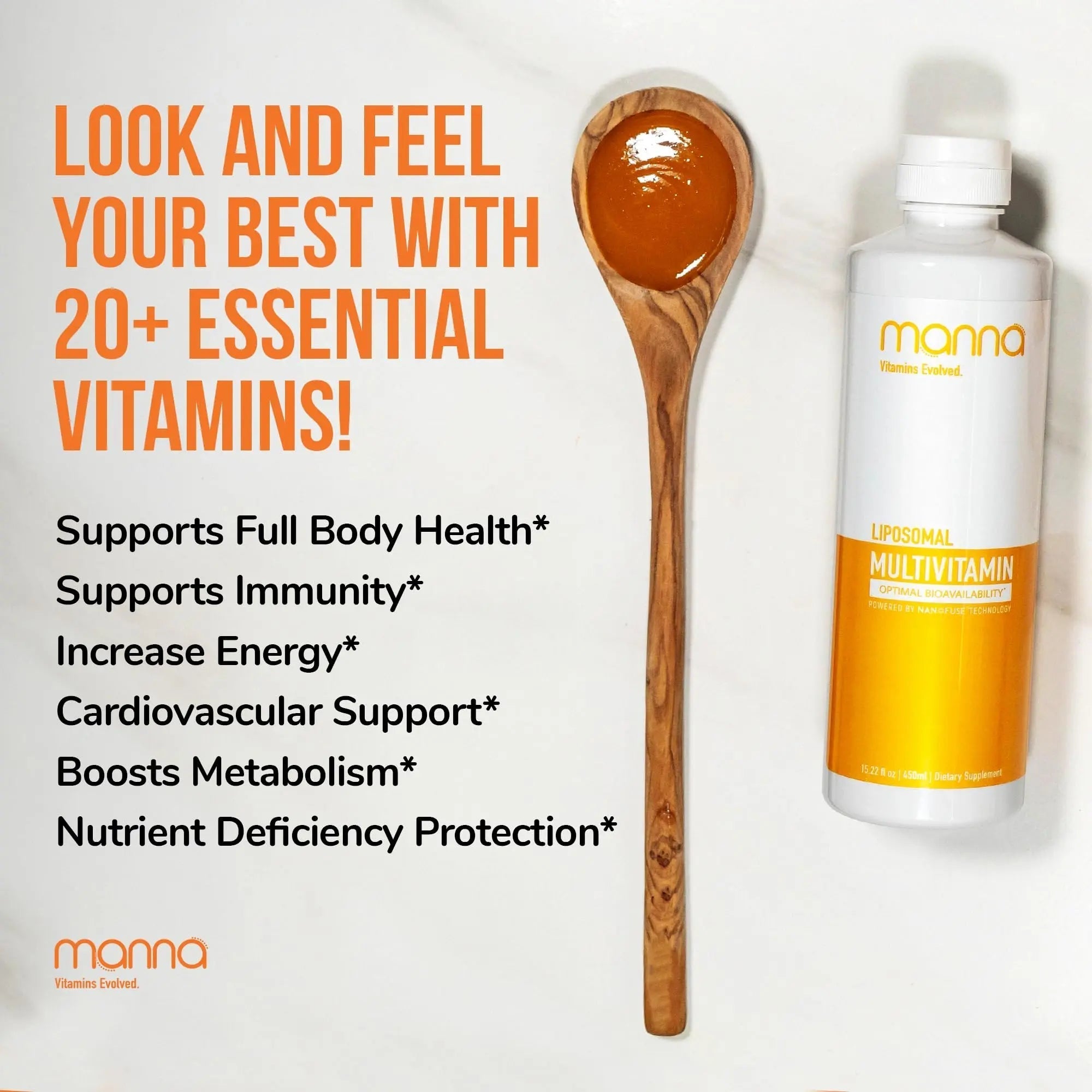 Manna Vitamins Evolved Liposomal Multivitamin - Daily Multivitamin Provides 20 Vitamins and Minerals - Multivitamins for Men and Women Manna Vitamins EvolvedAu supplements