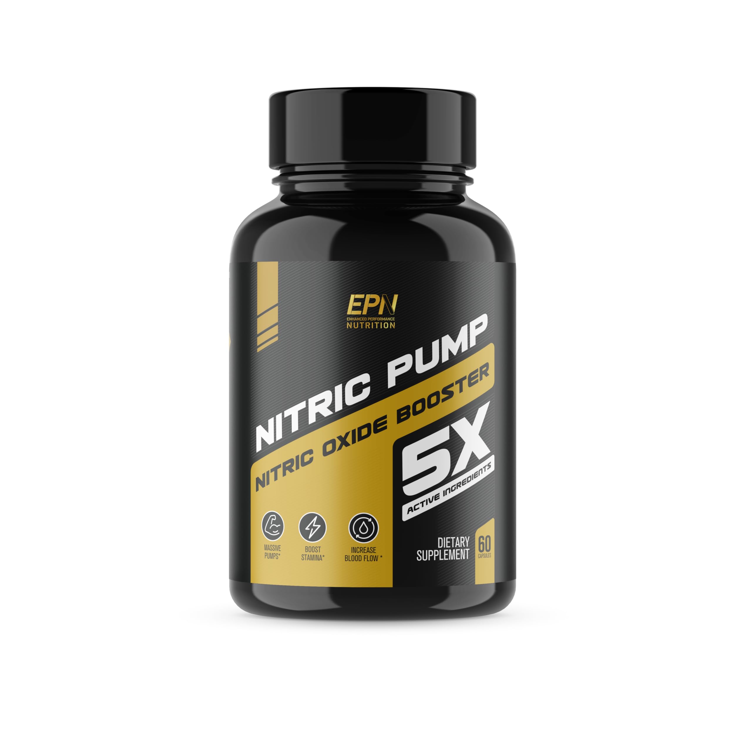 Nitric Pump 5X | #1 Rated Nitric Oxide Booster Supplement | Stim Free Pre Workout EPN SupplementsAu supplements
