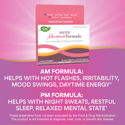 Nature's Way AM/ PM Menopause and Hot Flash Relief*, Hormone-Free Formulas Including Nature's WayUS supplements