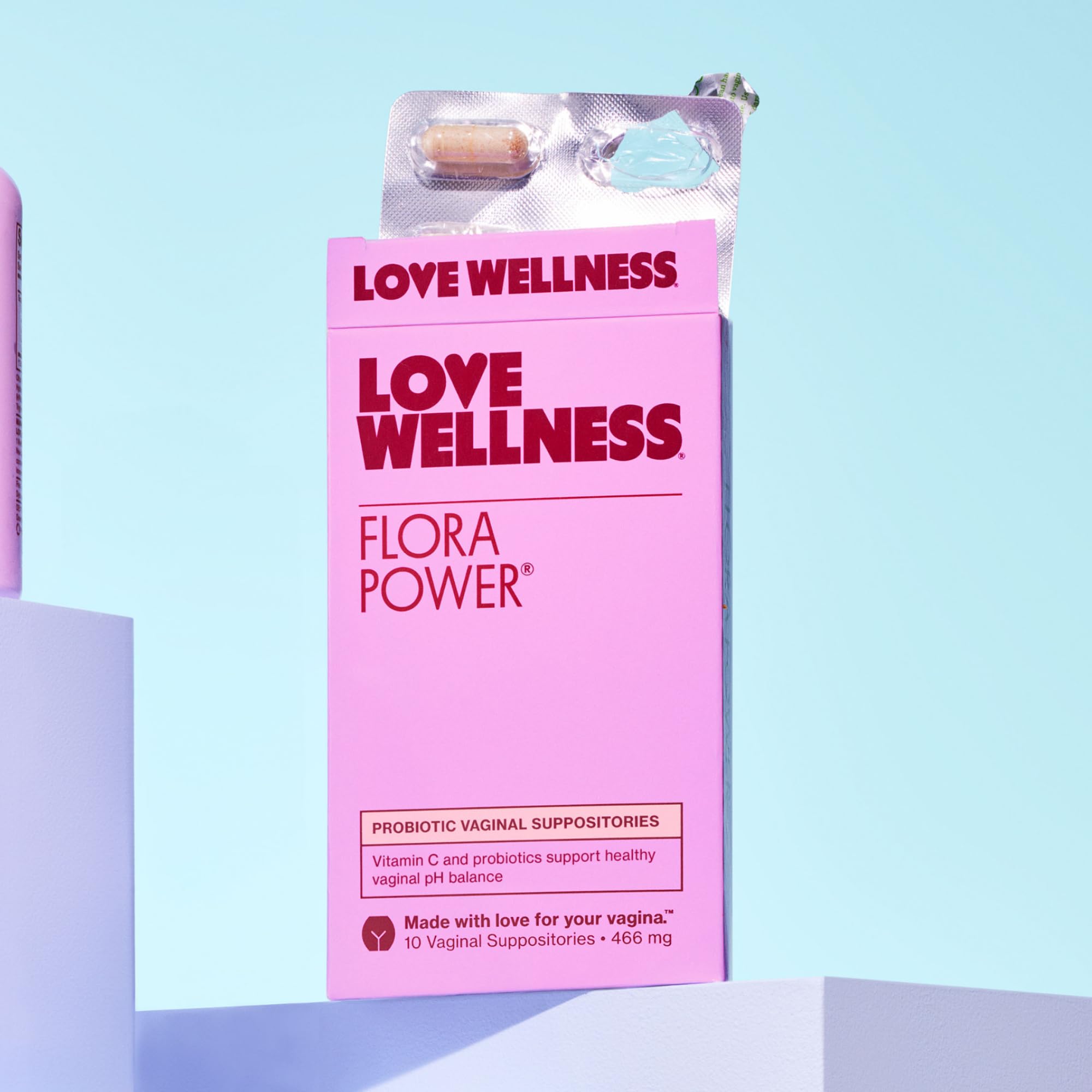 Love Wellness Flora Power | Vaginal Probiotic Suppositories with Vitamin C | Supports pH Balance & Vaginal Health | Fragrance-Free, Non-GMO & Paraben-Free | 10 Count Love WellnessUS supplements