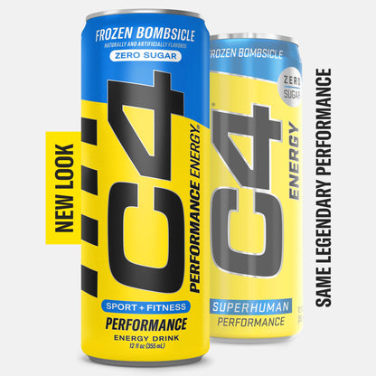 C4 Energy Drink 12oz (Pack of 24) - Frozen Bombsicle - Sugar Free Pre Workout Performance CellucorUS supplements