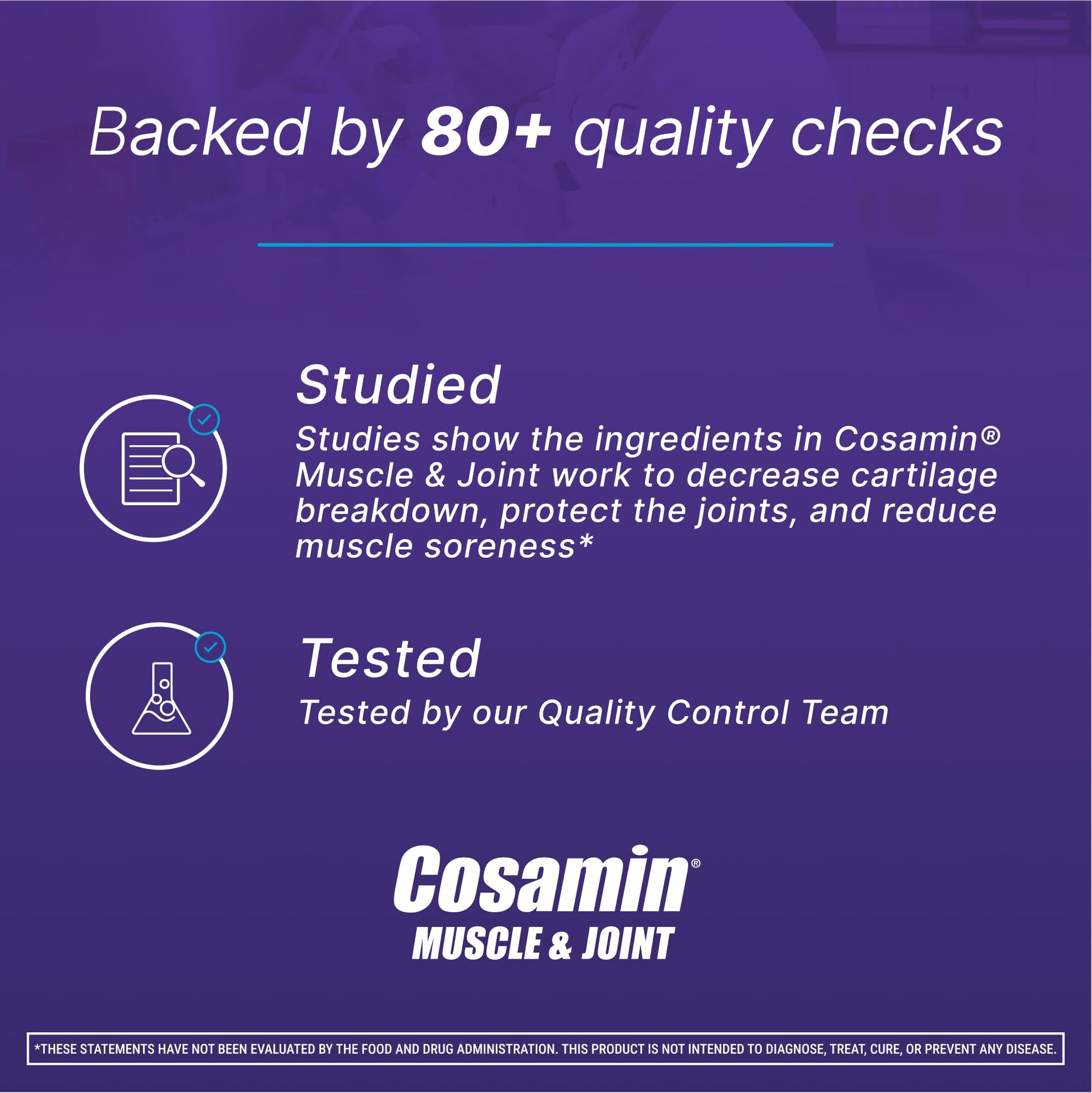 Cosamin Nutramax Muscle & Joint, Works to Decrease Cartilage Breakdown, Joint Health Supplement, Adult Men and Women Joint Health, 74 Capsules CosaminAu supplements