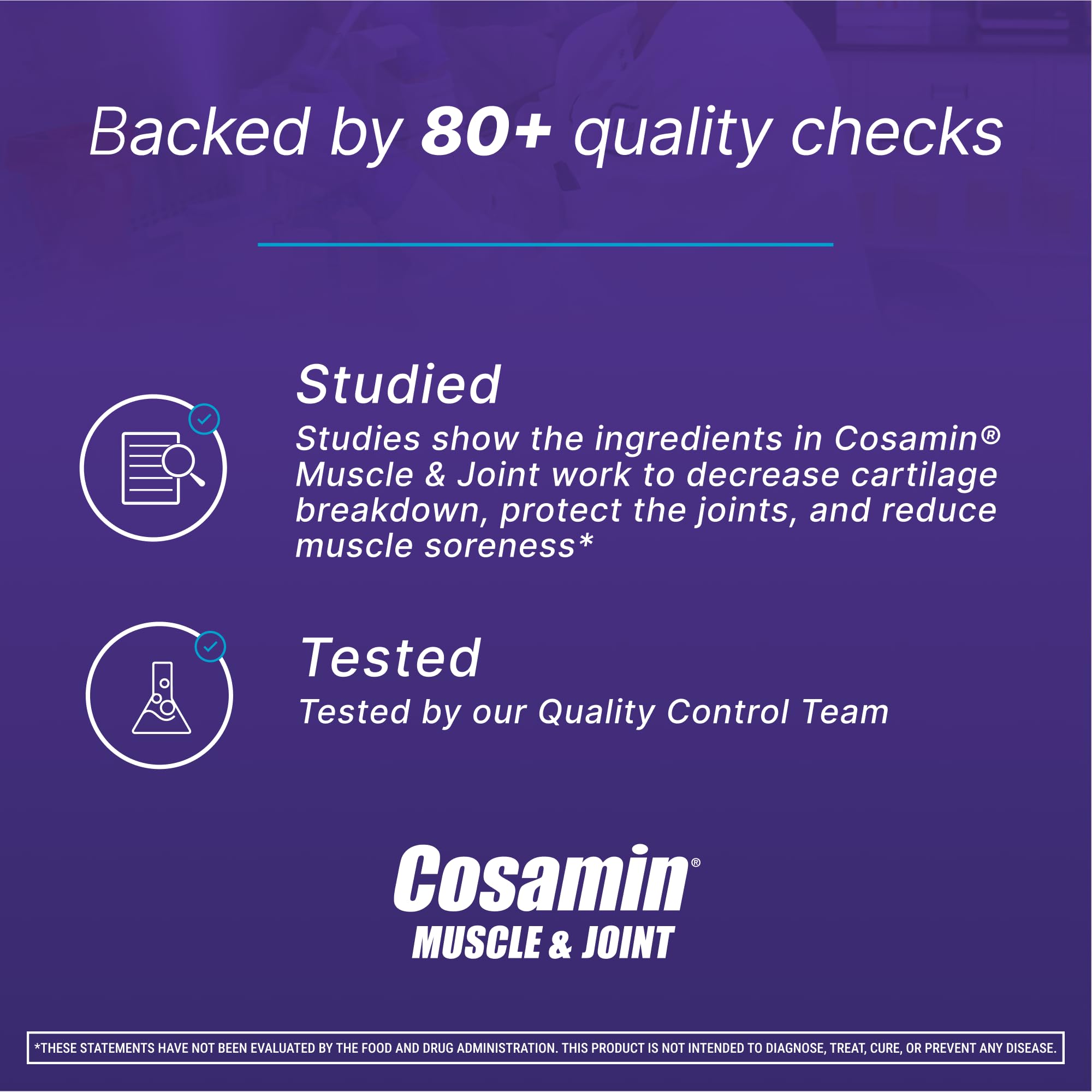 Cosamin Nutramax Muscle & Joint, Works to Decrease Cartilage Breakdown, Joint Health Supplement, Adult Men and Women Joint Health, 74 Capsules CosaminAu supplements