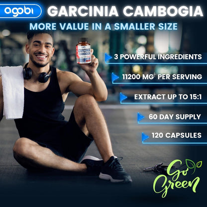 agobi 3in1 Garcinia Cambogia Extract Capsules - 11200mg Herbal Supplement for Body Health agobiUS supplements