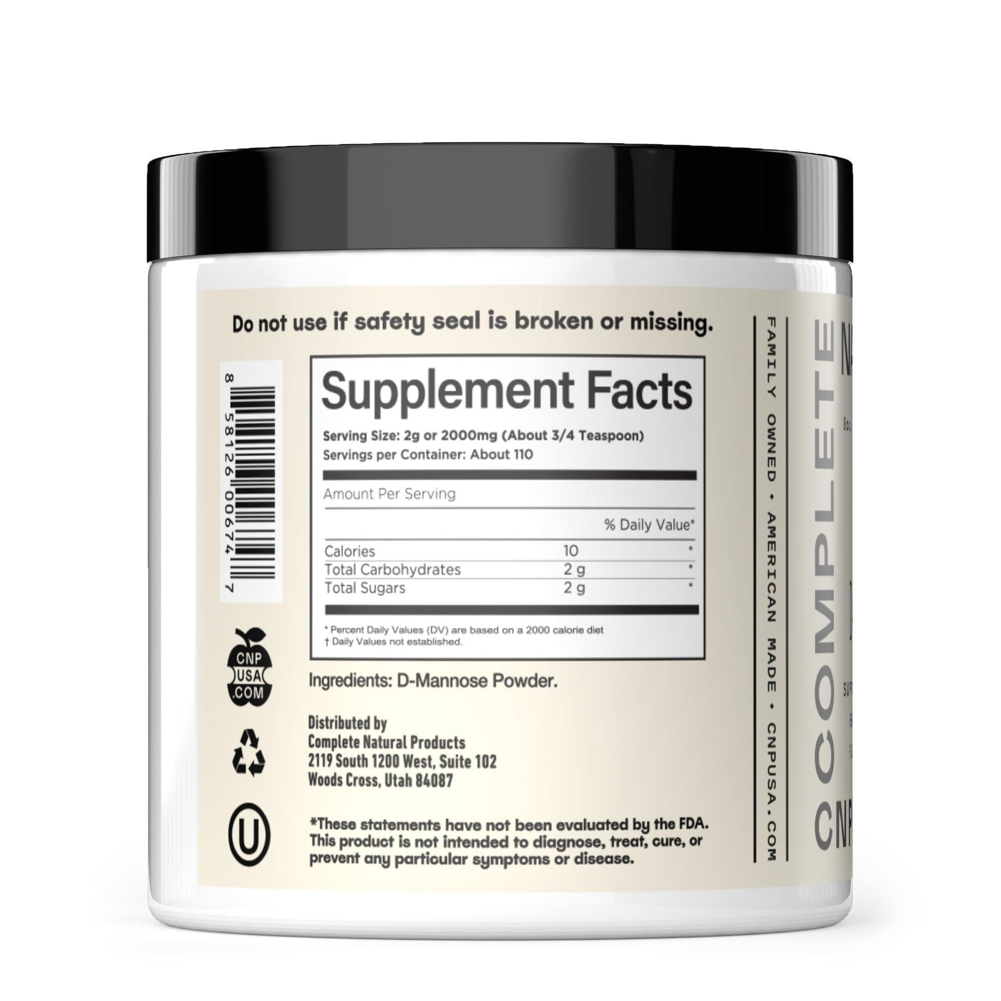 D Mannose Powder Supplement 8oz - Powder D Mannose for Urinary Tract & Bladder Health Support, Bulk Easy Mix Formula, 115 Servings, No Fillers, Non GMO & Gluten Free Support, Kosher Certified Made USA Complete Natural ProductsAu supplements