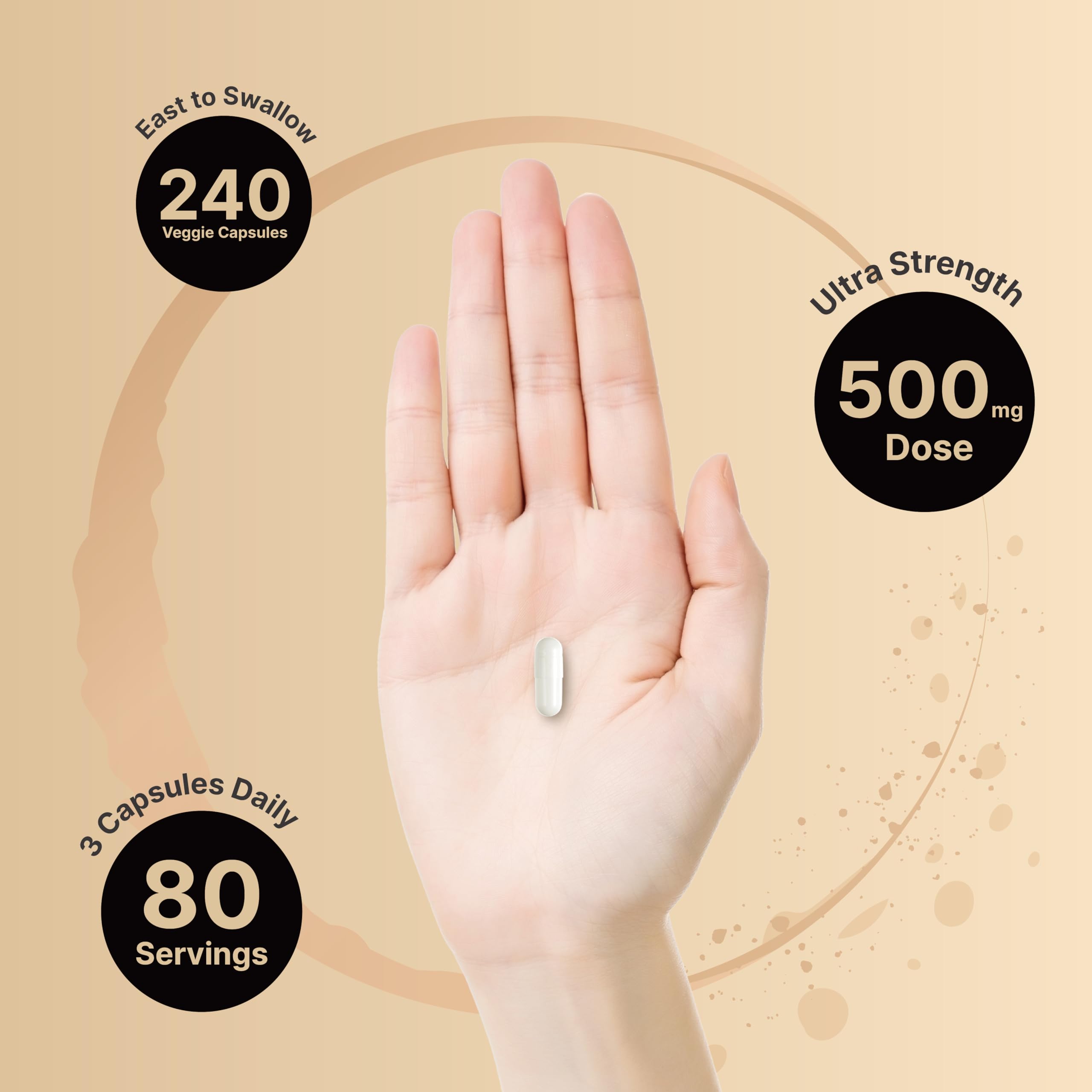 NatureBell Magnesium Glycinate 500mg Per Serving | 240 Veggie Capsule, 100% Chelated NatureBellUS supplements