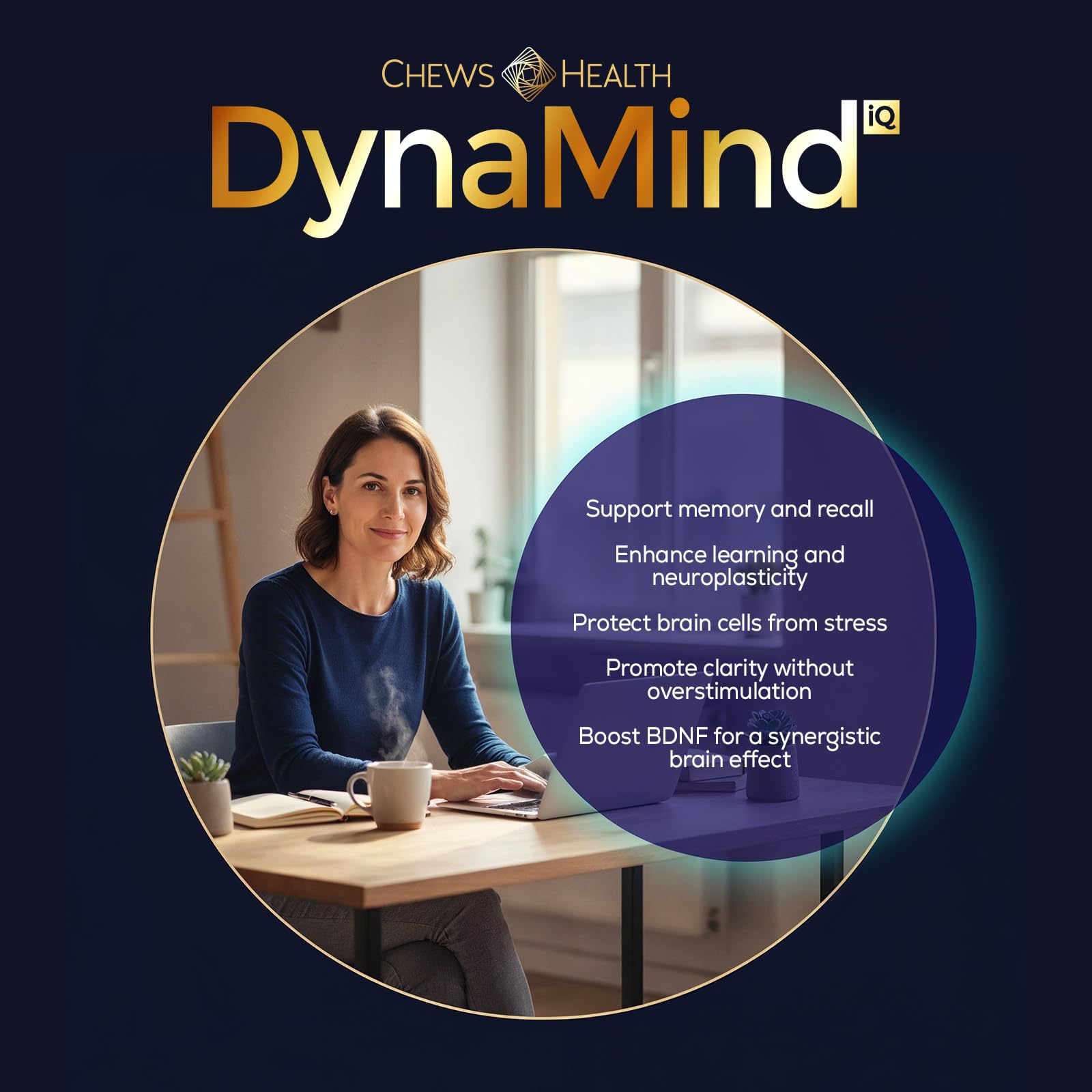 DynaMind iQ Brain Supplement for Memory and Focus for Adults - Nootropic Chews | Coffee Fruit & Mushroom Supplement Blend, Memory Focus Supplement, Caffeine Focus Pills Alternative, 30 Count CHEWSHEALTHAu supplements