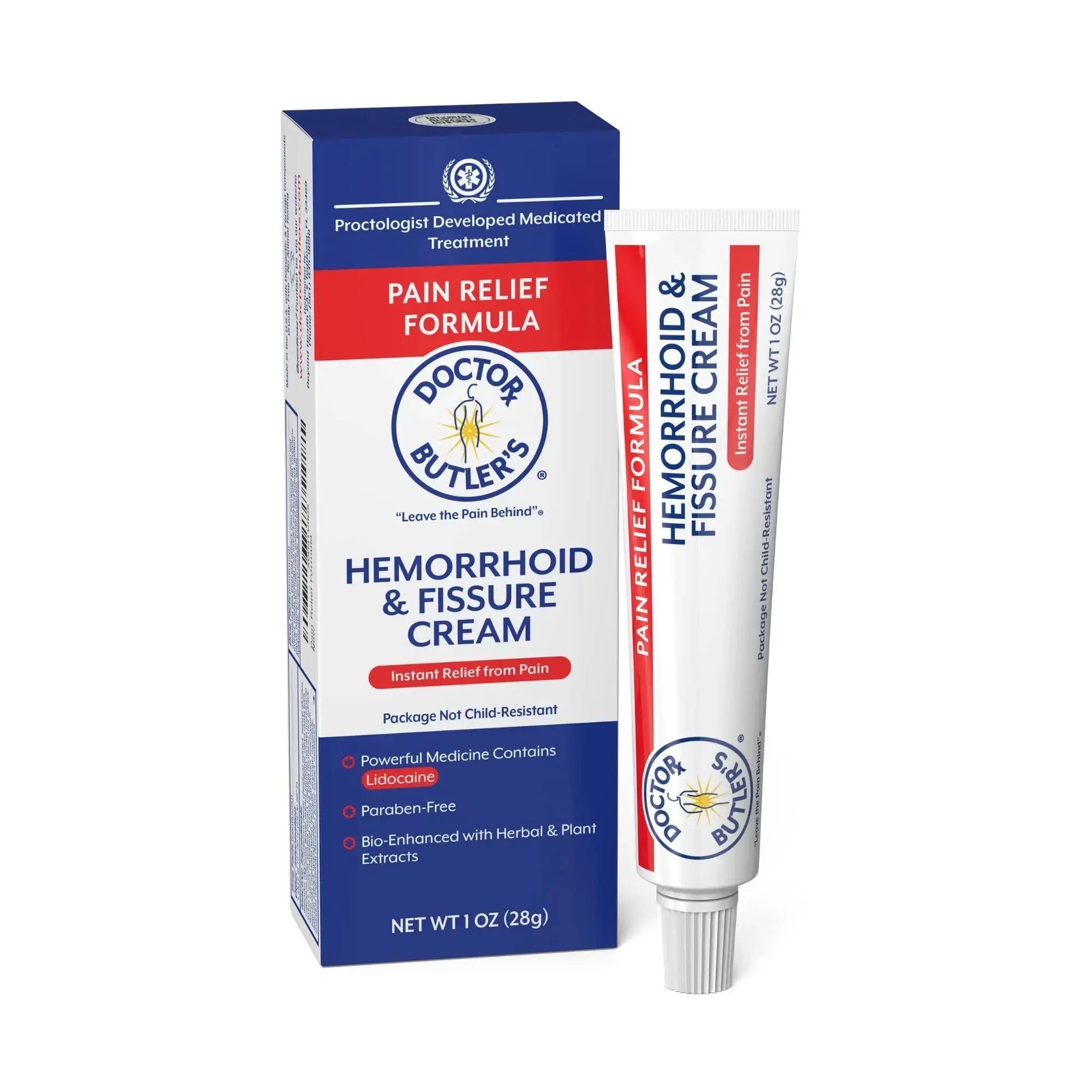 Doctor Butler's Hemorrhoid & Fissure Cream – Instant Pain Relief Hemorrhoid Treatment with Lidocaine, Fast Acting Hemorrhoid Cream for Relief from External Itching and Burning (1 oz.) Doctor Butler'sAu supplements