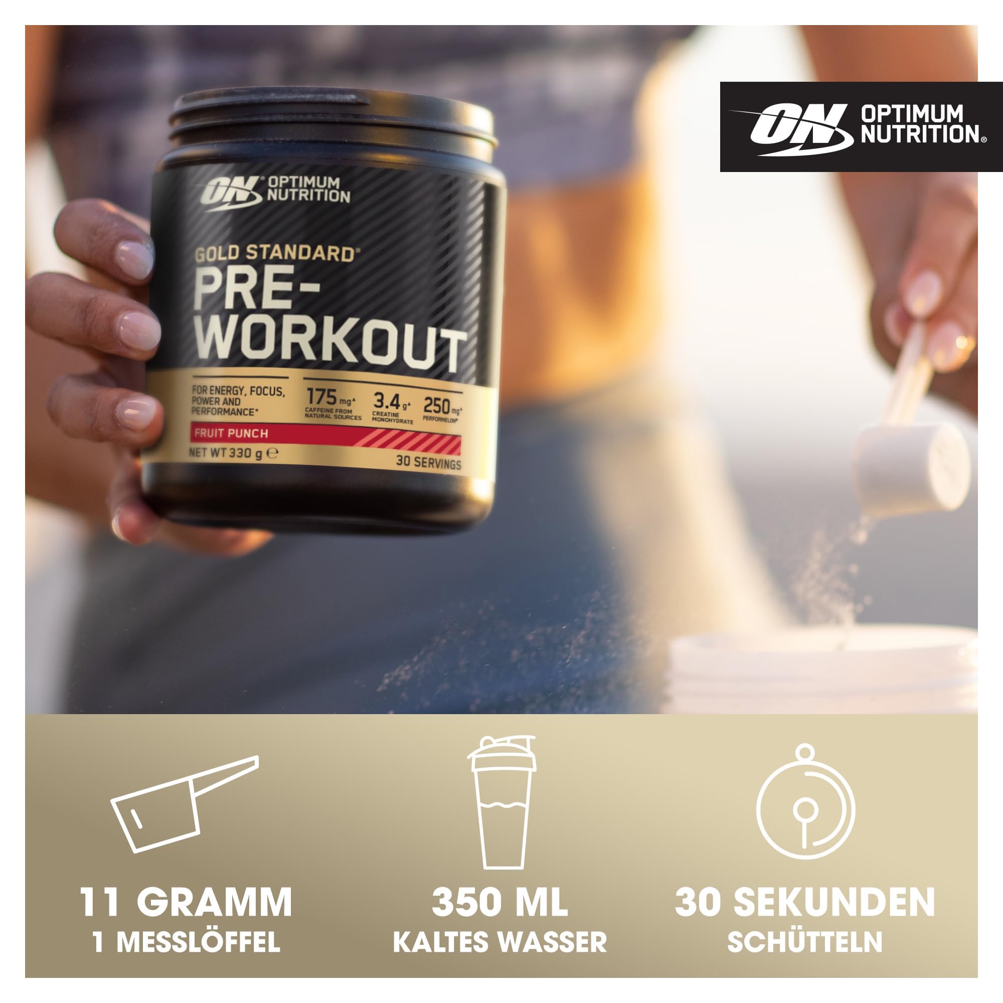 Optimum Nutrition Gold Standard Pre Workout Powder, Energy Drink with Creatine Monohy Optimum NutritionUS supplements